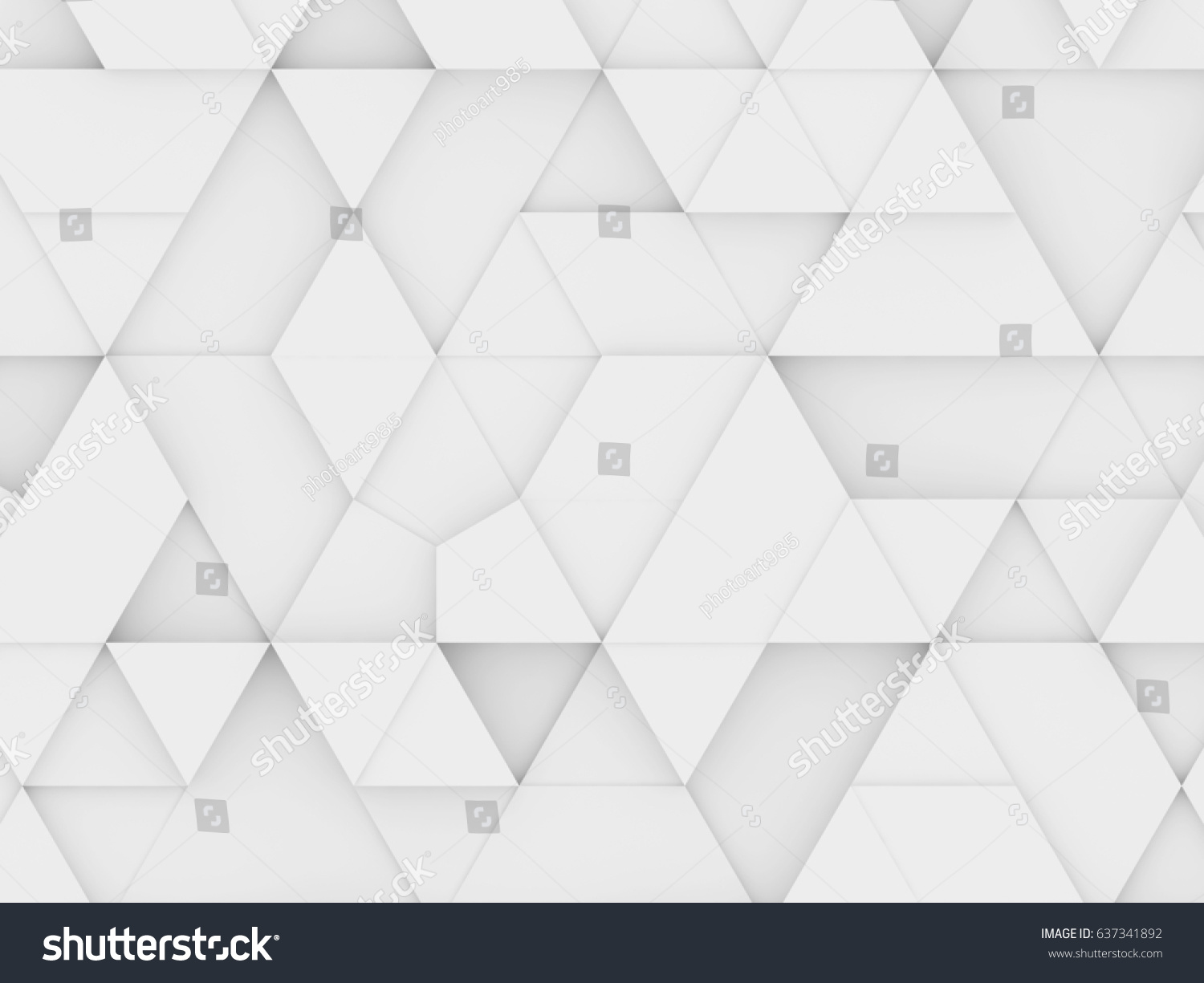 Equilateral Triangles White Abstract Background 3d Stock Illustration ...