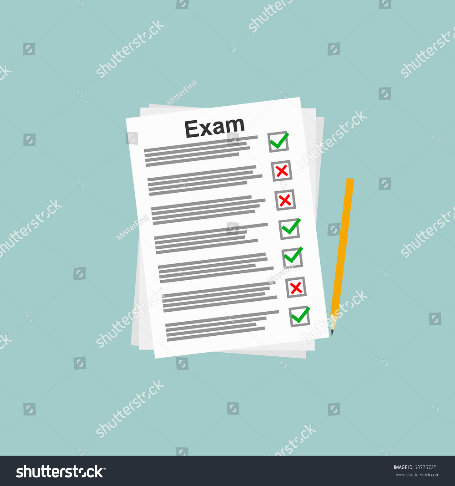 Exam Test Stock Vector (Royalty Free) 637757251 | Shutterstock