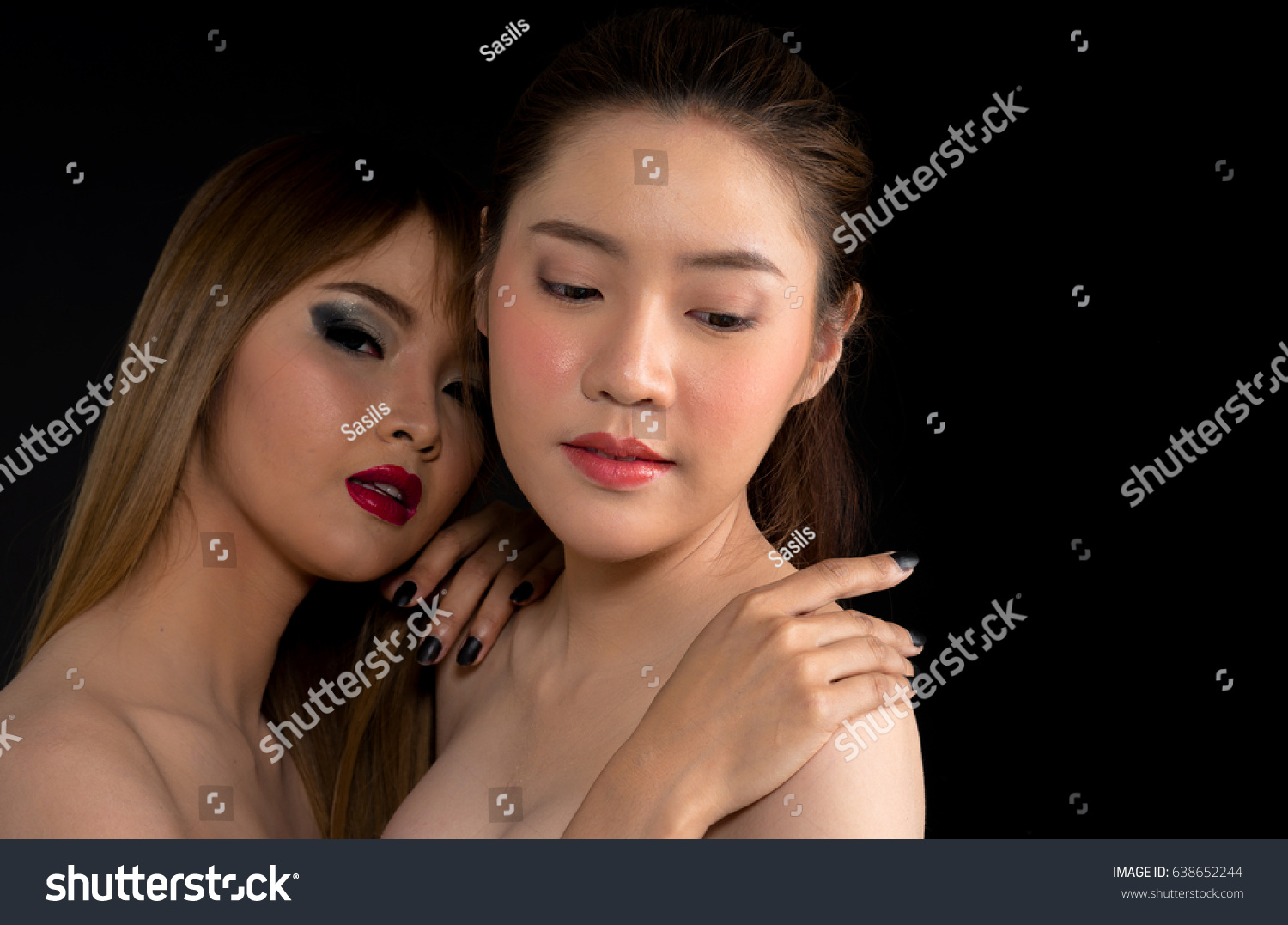 Asian retro threesome