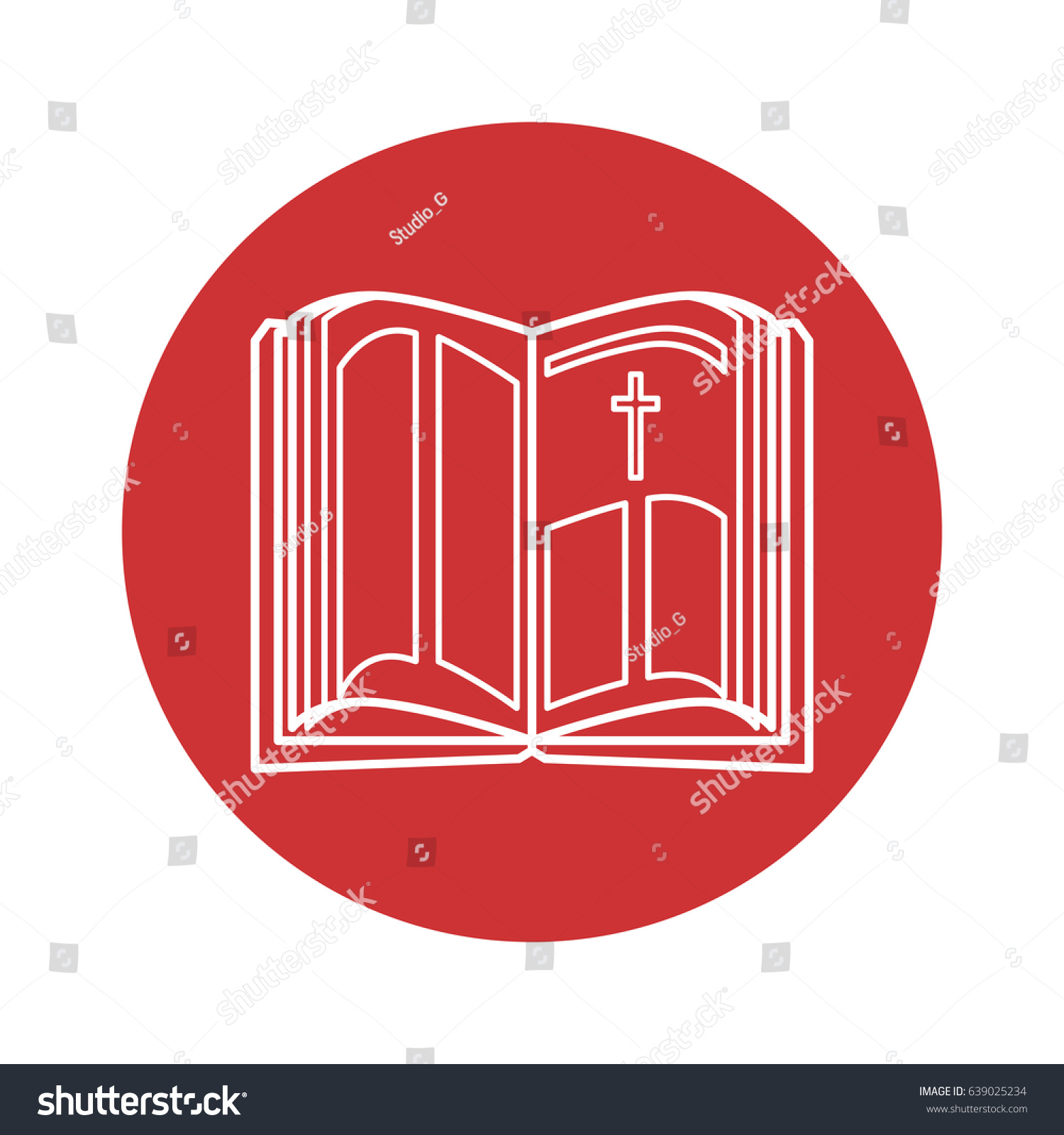 Holy Bible Icon Stock Vector Royalty Free 639025234 Shutterstock