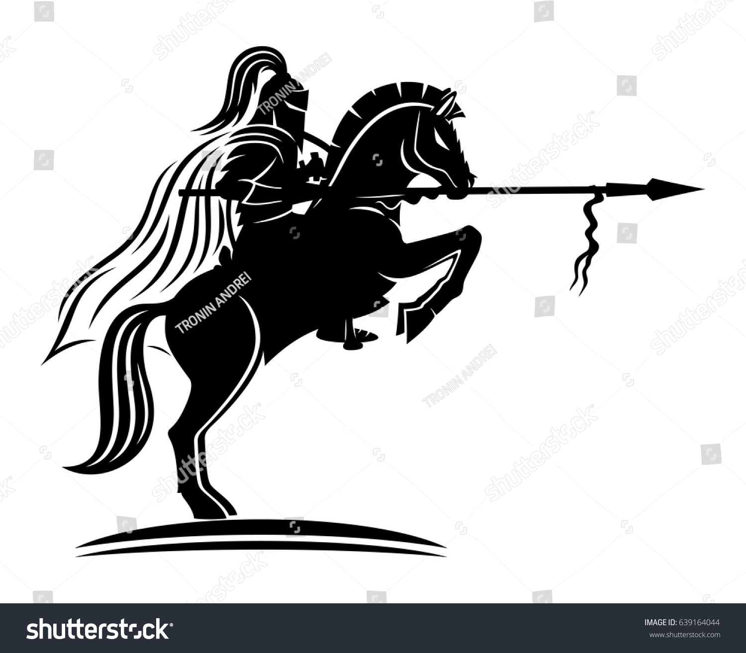 Knight On Horse Stock Vector (Royalty Free) 639164044 | Shutterstock