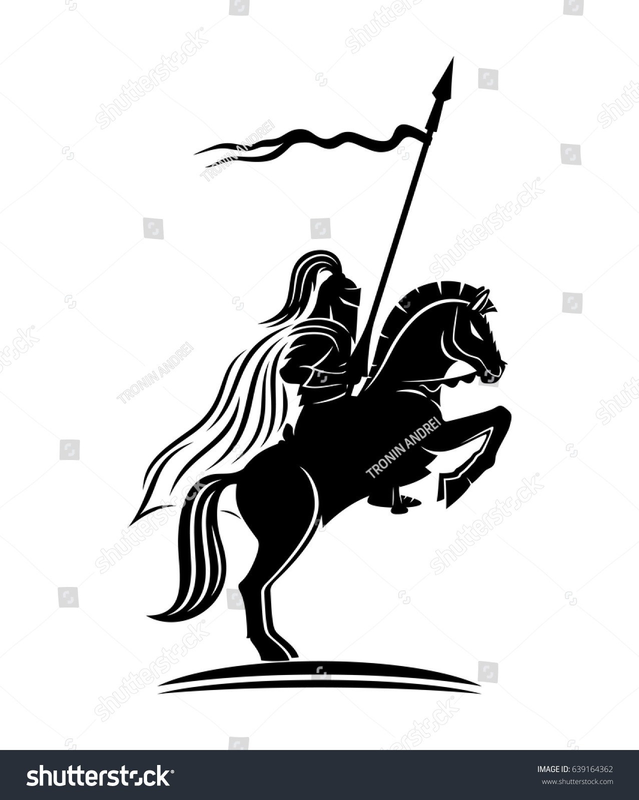 Knight On Horse Stock Vector (Royalty Free) 639164362 | Shutterstock