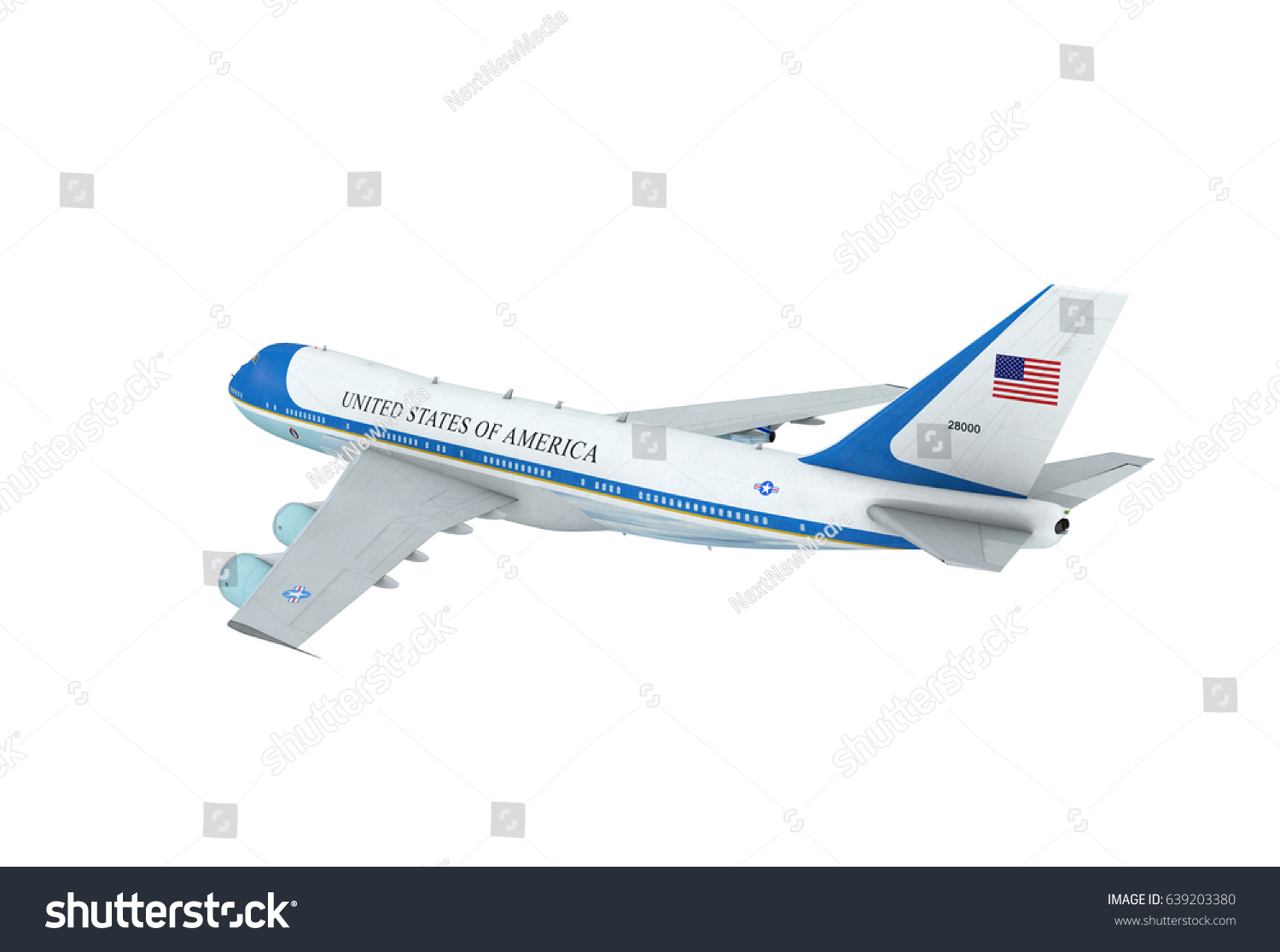 Aerial View Us Air Force One Stock Illustration 639203380 | Shutterstock