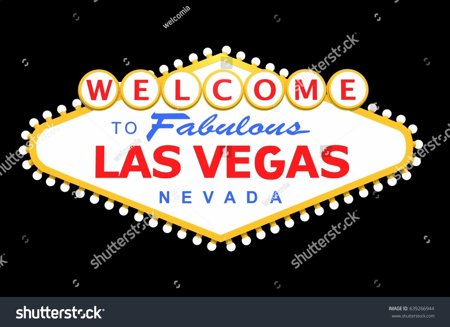 Las Vegas Sign Isolated On Solid Stock Illustration 639266944 ...