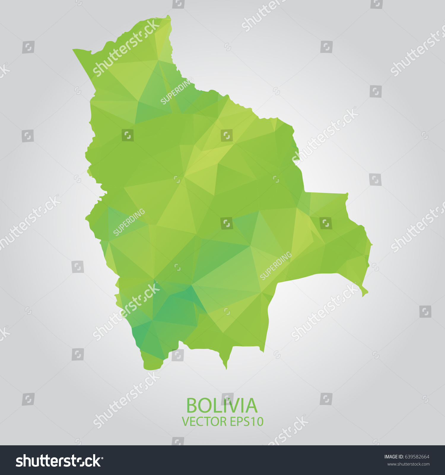 Vector Green Poly Map Boliviavector Illustration Stock Vector (Royalty ...