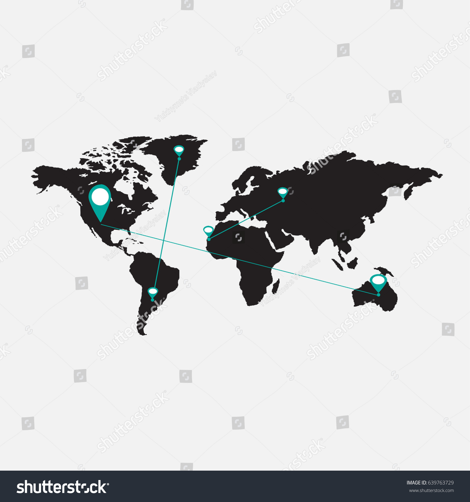 Earth Map Vector Illustration Stock - Stock Vector Earth Map Vector Illustration 639763729
