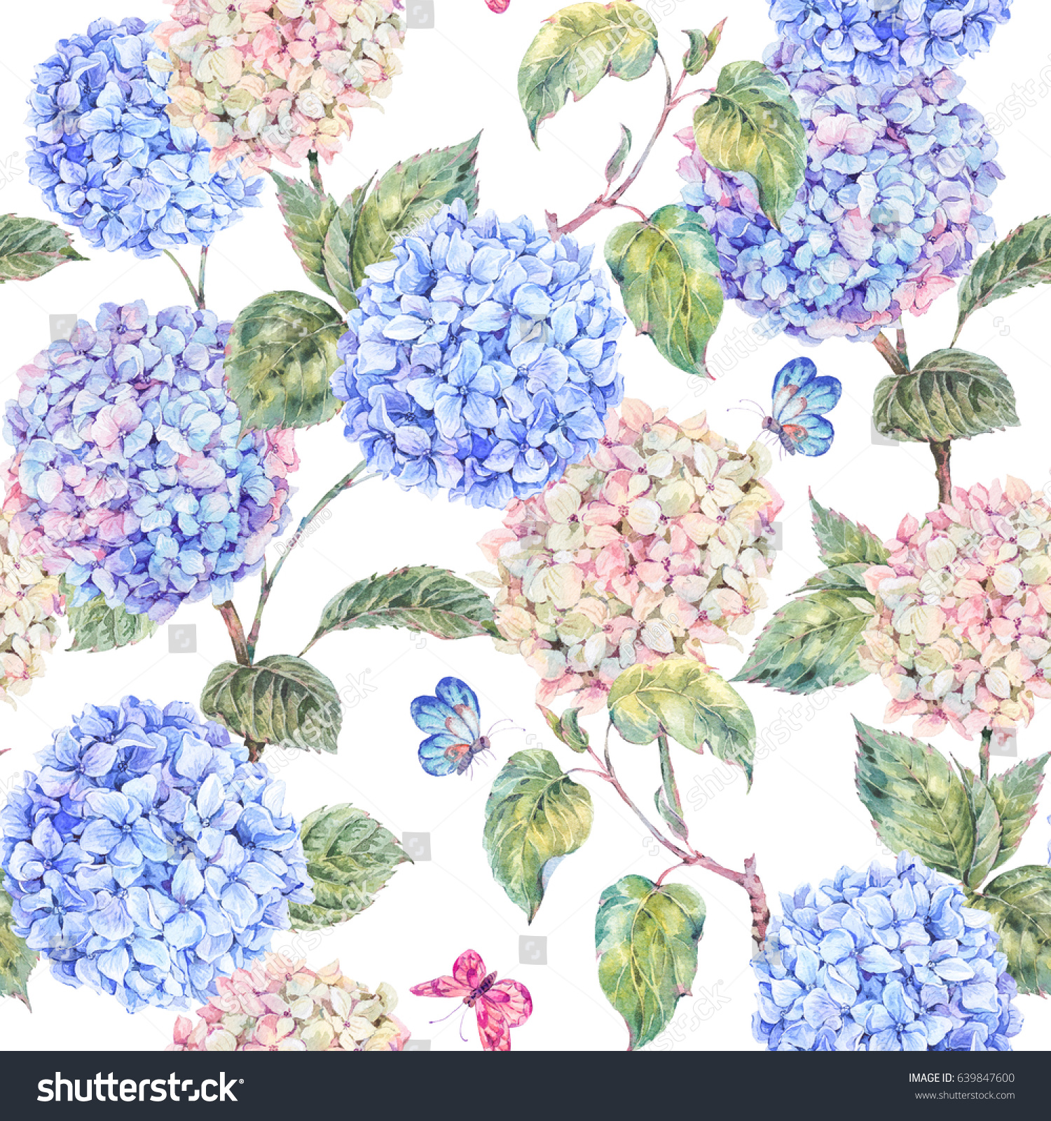 37,332 Hydrangea floral pattern Images, Stock Photos & Vectors ...