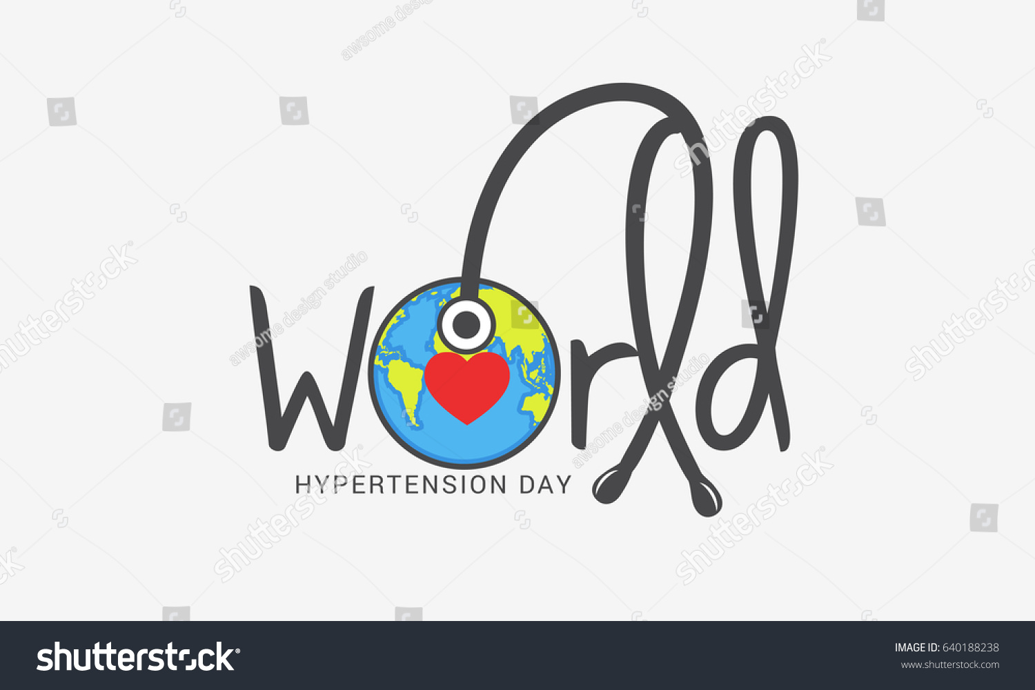 Illustration World Hypertension Day Background Stock Vector (Royalty ...