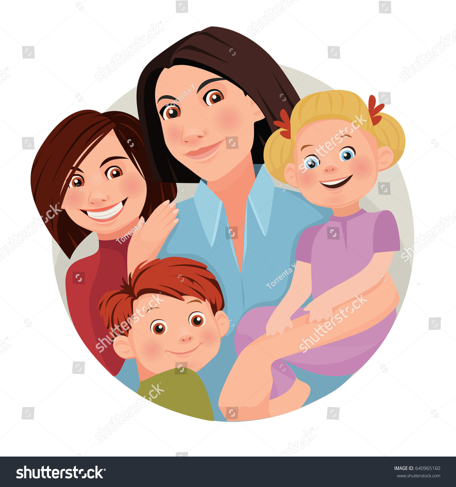 mom hugging child clipart vector