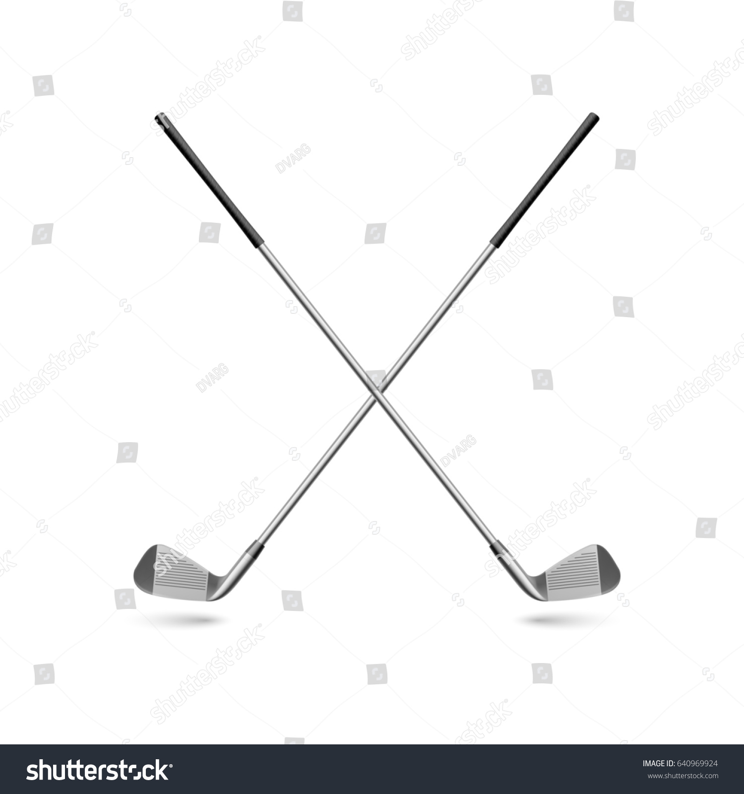 Golf Clubs Equipment On White Background Stock Vector (Royalty Free ...