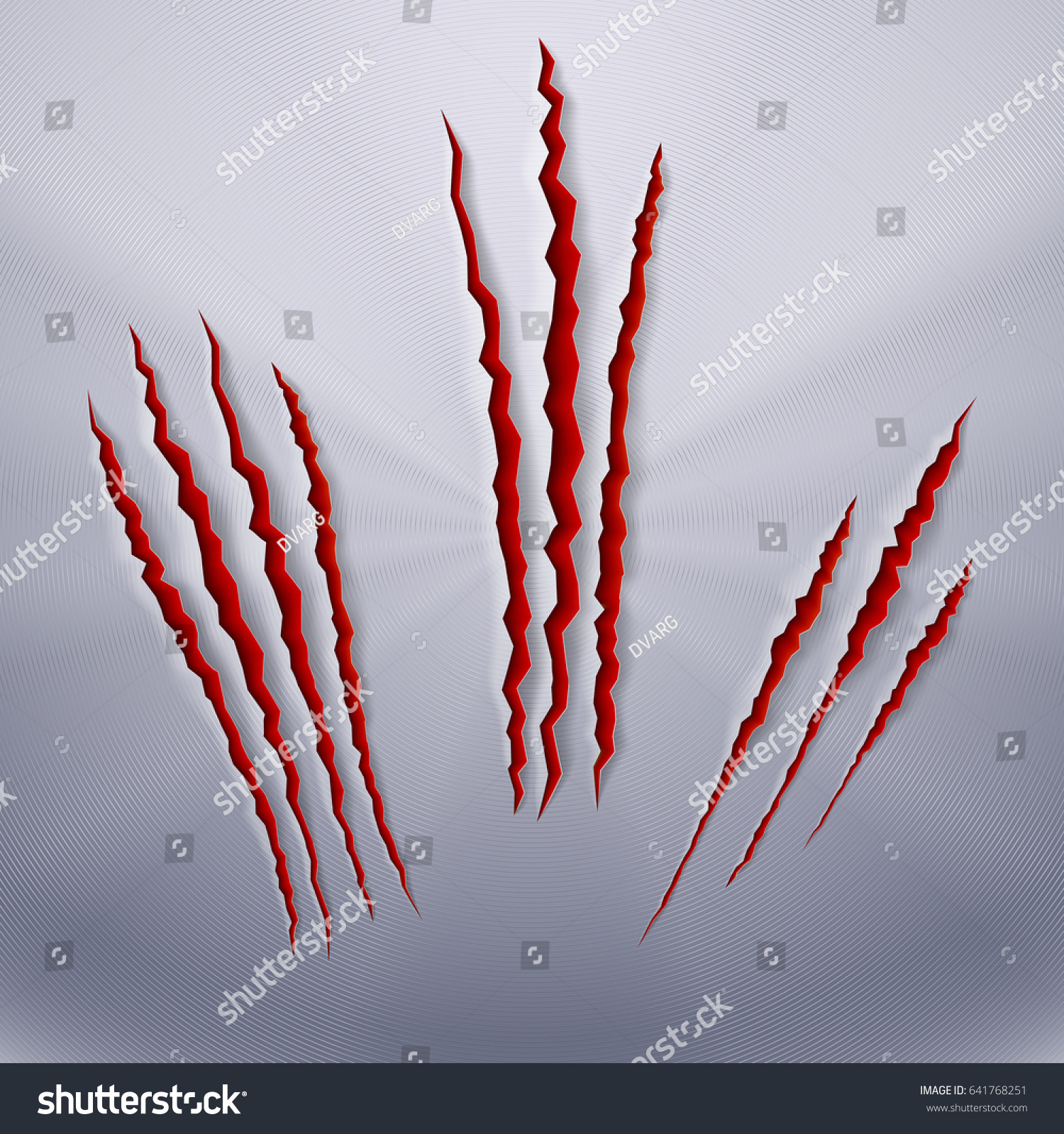 Realistic Predators Wound Scar Damage Mark Stock Vector (Royalty Free ...