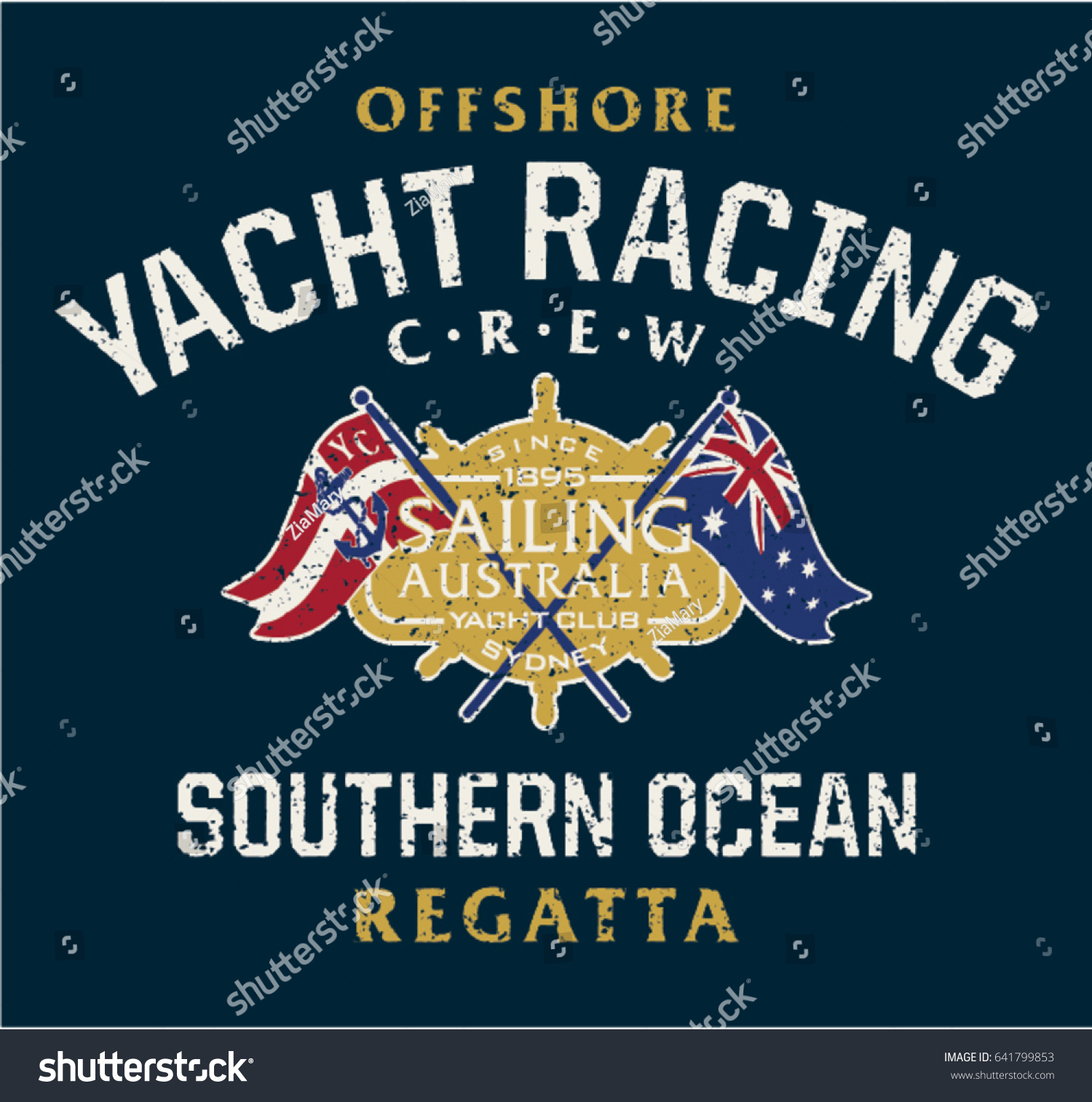 Australia Offshore Yacht Racing Vector Artwork Stock Vector (Royalty ...