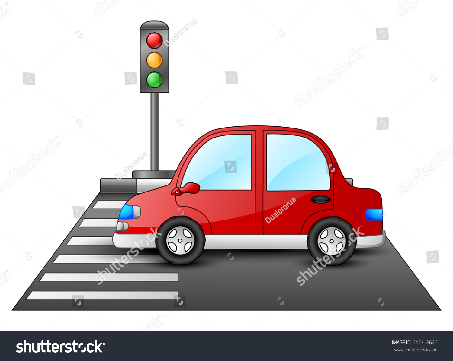Авто на светофоре рисунок