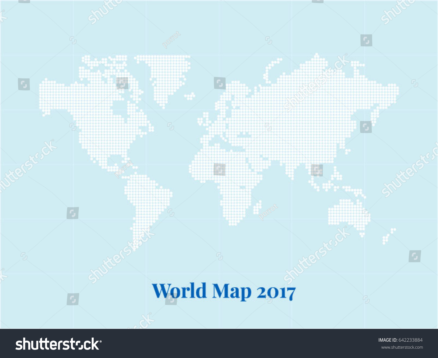 World Map Represented By Blue Bitmap Stock Vector (Royalty Free ...