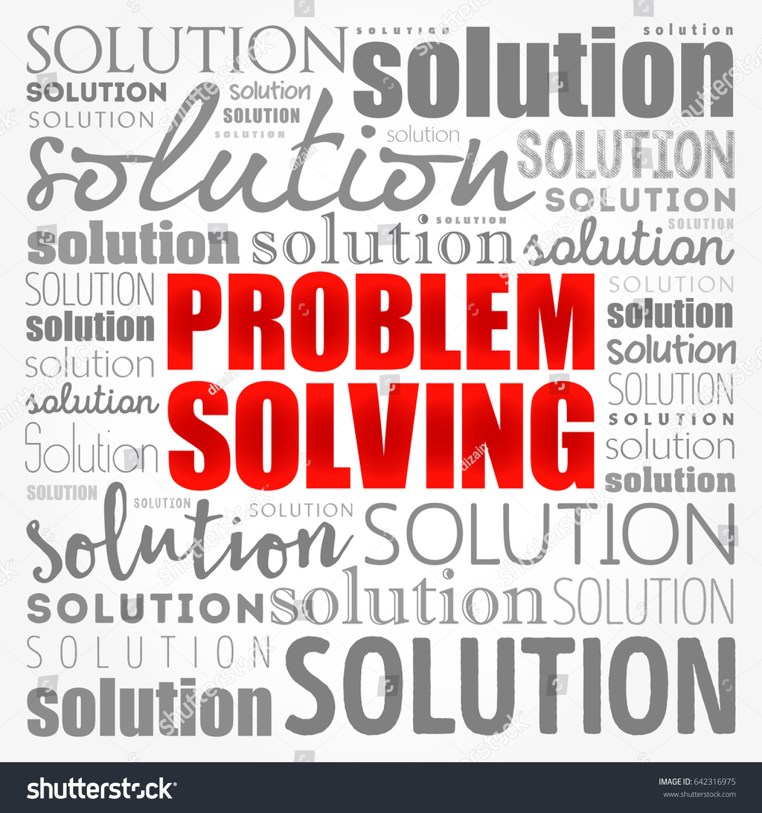 Problem Solving Aid Word Cloud Collage Stock Vector (Royalty Free ...