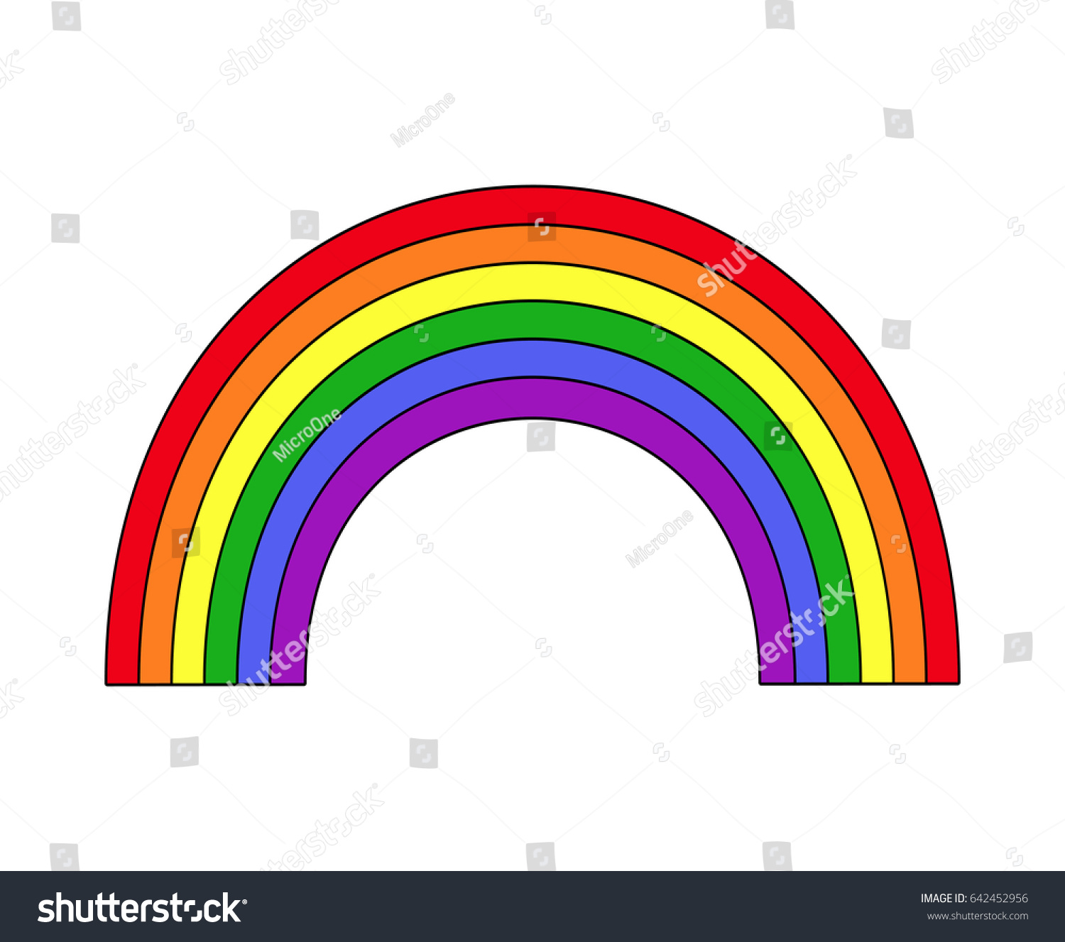 Rainbow White Background Illustration Colorful Design Stock ...