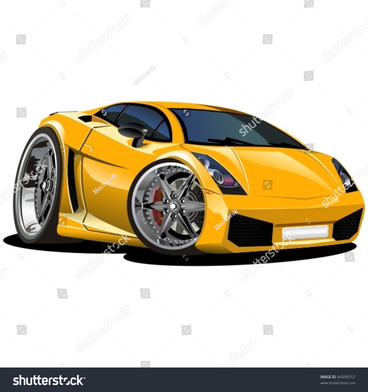 Vector Modern Cartoon Car See All Stock Vector (Royalty Free) 64306312 ...