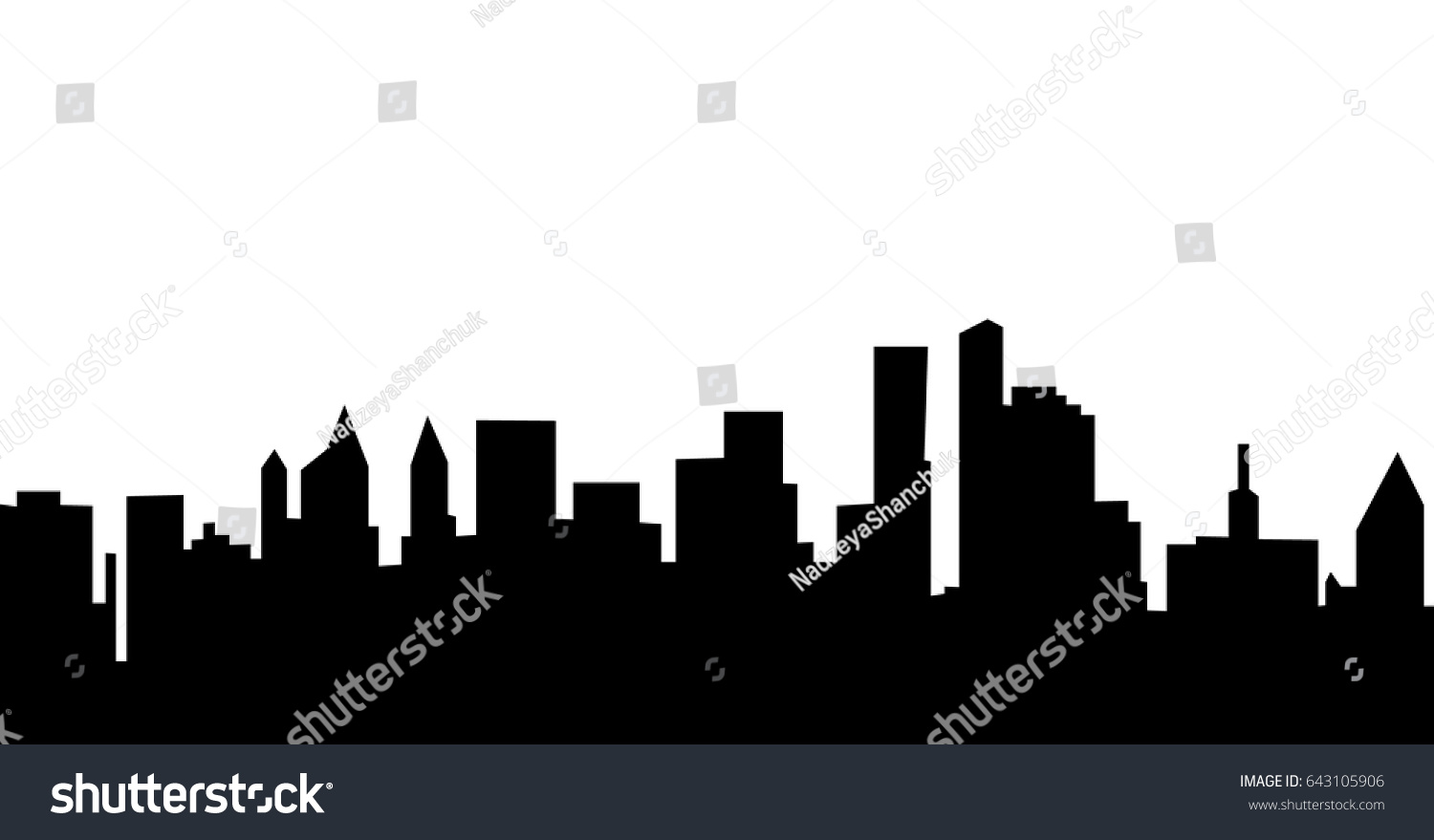 Vector Illustration Silhouette City Stock Vector (Royalty Free ...