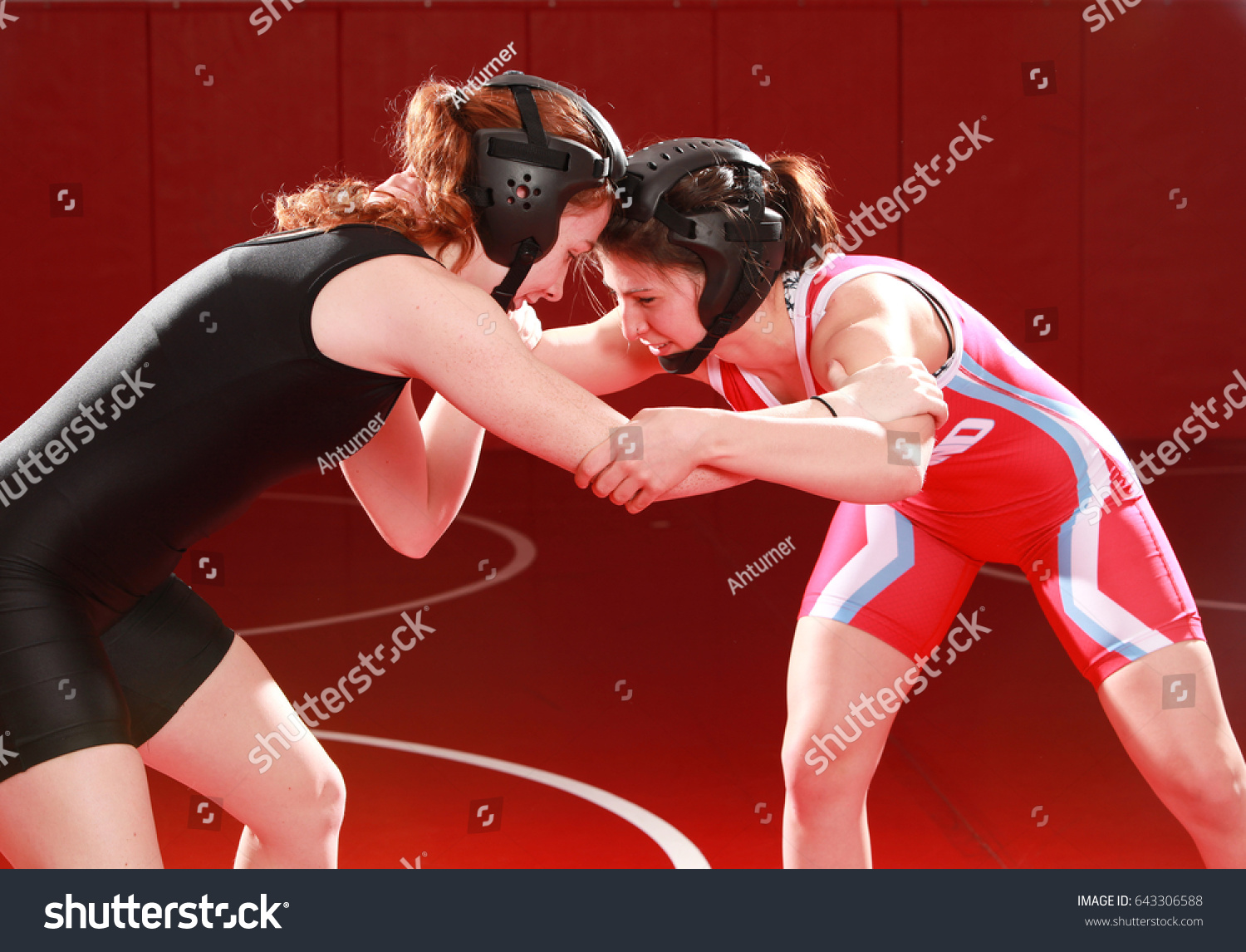 Two Female Wrestlers Practicing Stock Photo 643306588 | Shutterstock