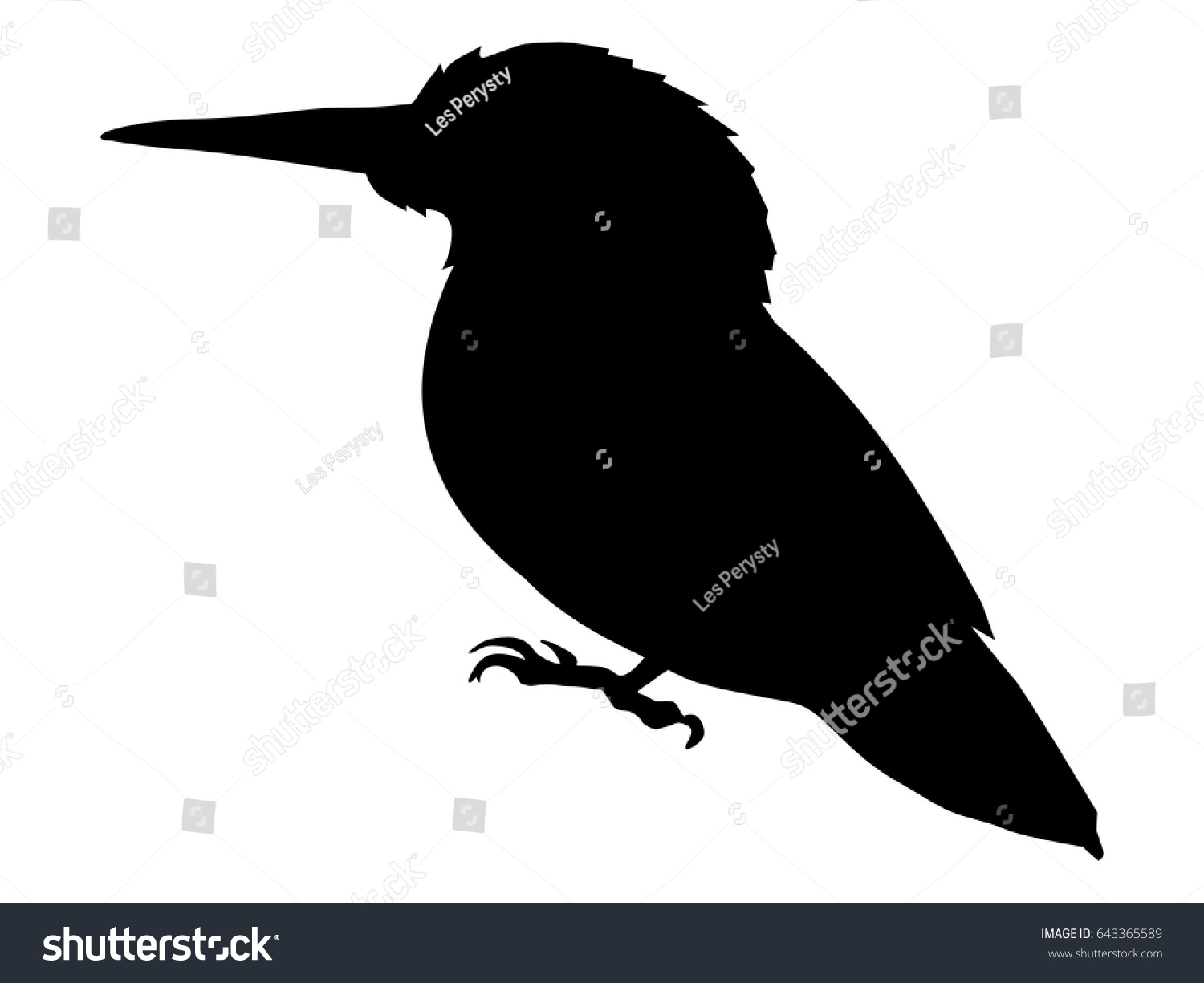 Silhouette Kingfisher Stock Vector (Royalty Free) 643365589 | Shutterstock