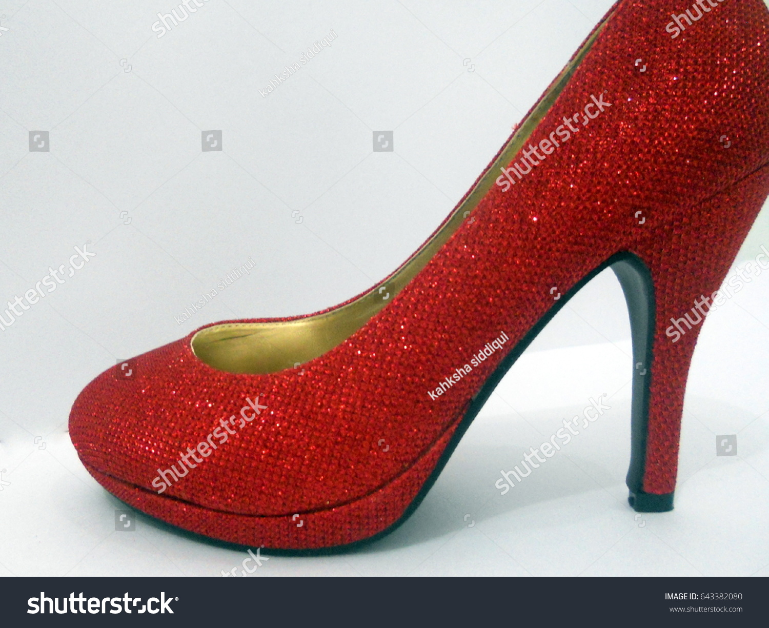 Sexy Red Glitter Stiletto High Heel库存照片643382080 Shutterstock