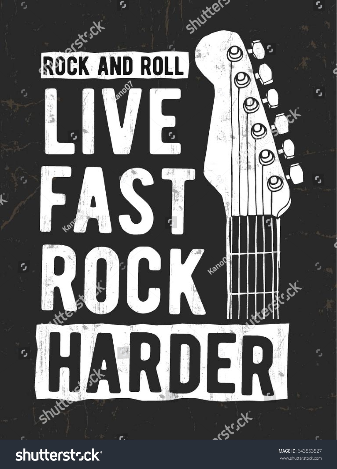 Rock Festival Poster Rock Roll Sign Stock Vector (Royalty Free ...