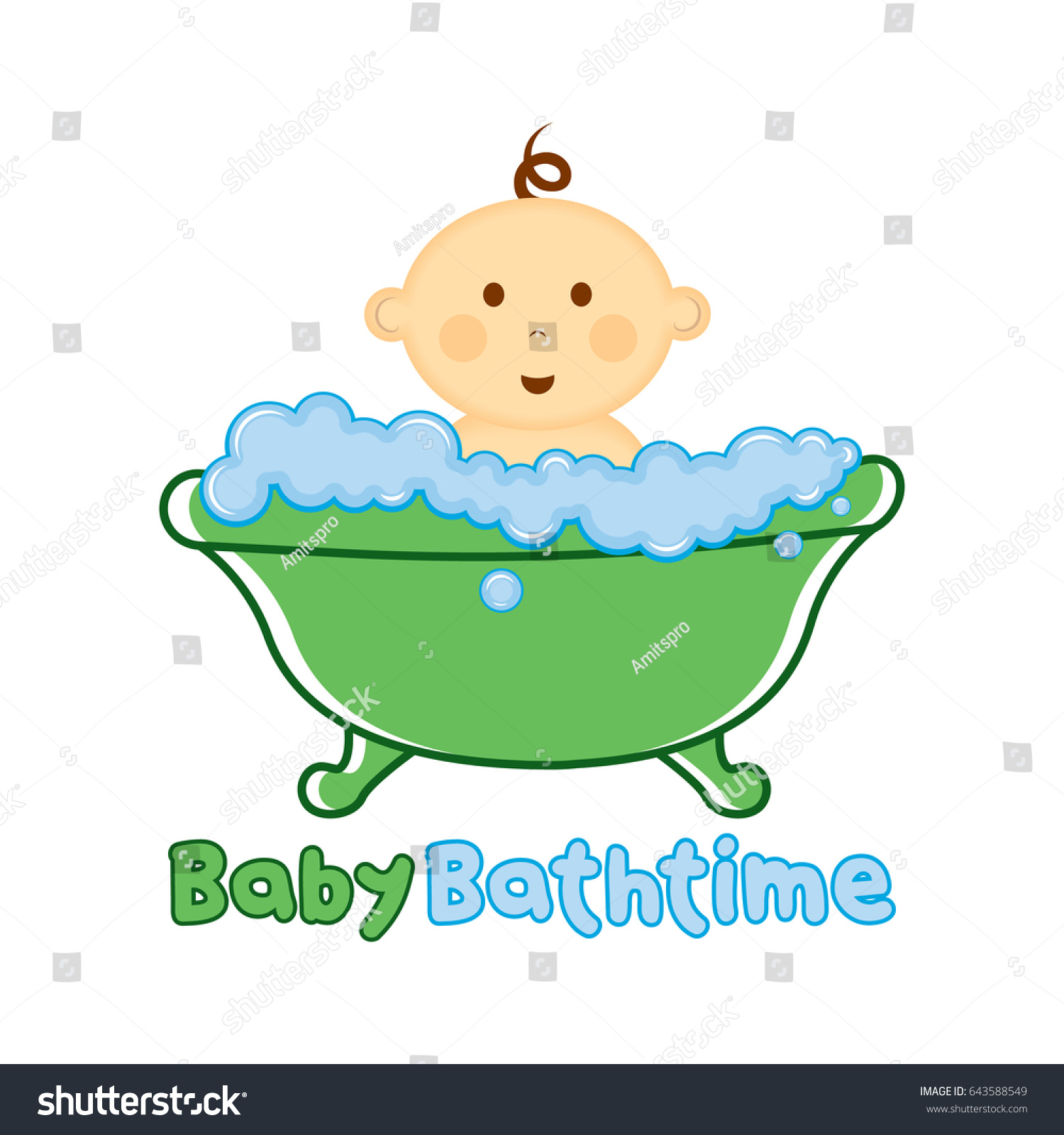 Baby Bath Time Logo Template Baby Stock Vector (Royalty Free) 643588549 ...