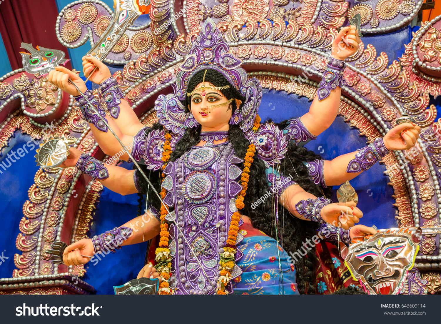 Hindu Festival Navratri Devi Maa Durga Stock Photo 643609114 | Shutterstock