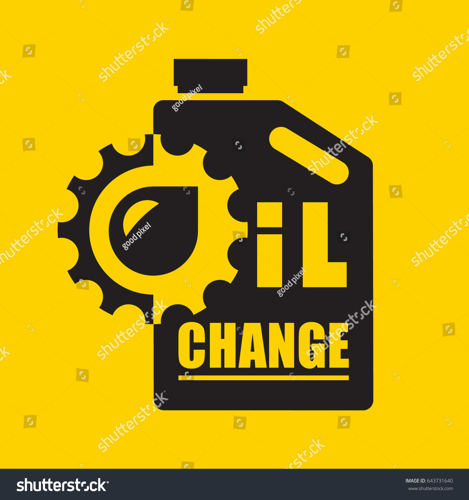 Motor Oil Change Canister Gear Vector Stock Vector (Royalty Free) 643731640 Shutterstock