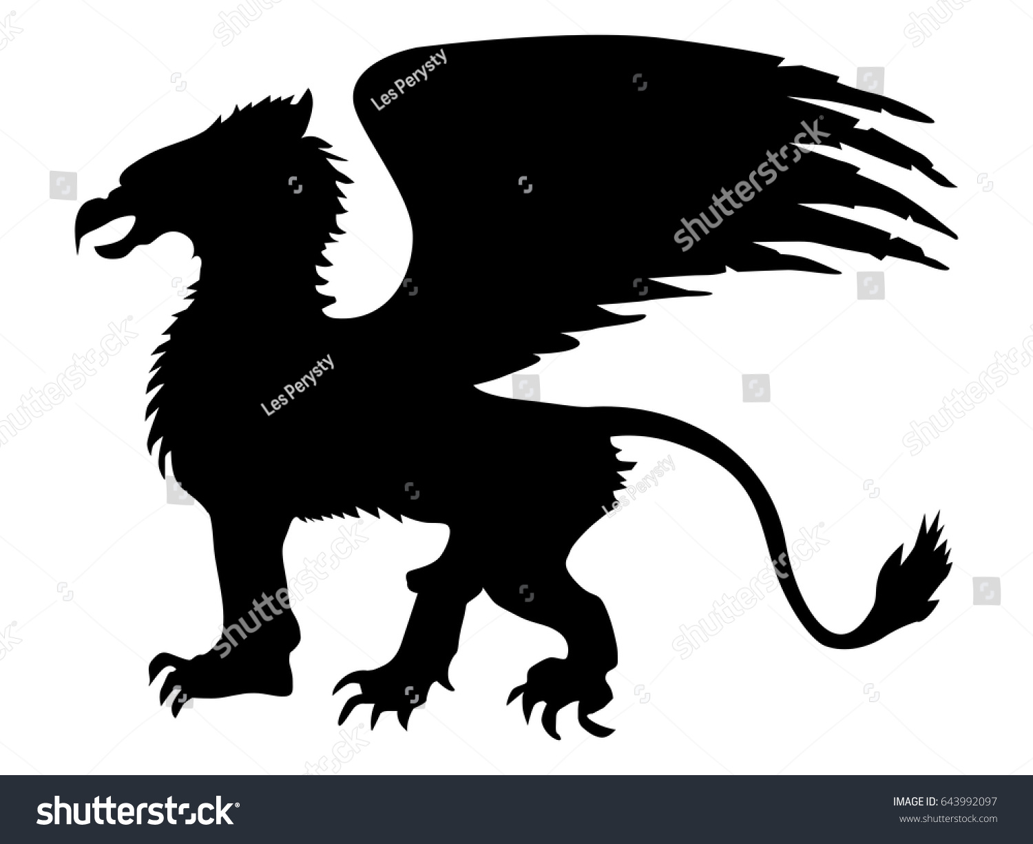 Silhouette Griffin Stock Vector (Royalty Free) 643992097 | Shutterstock