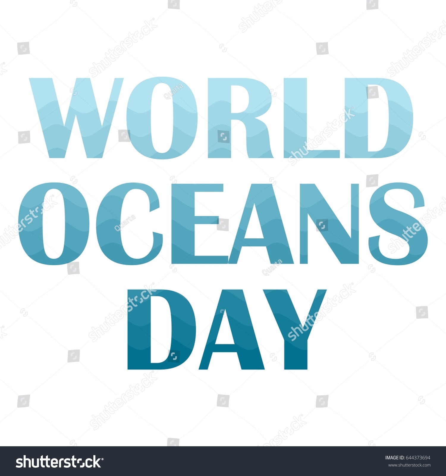 World Oceans Day Concept Poster Logo Stock Vector (Royalty Free ...