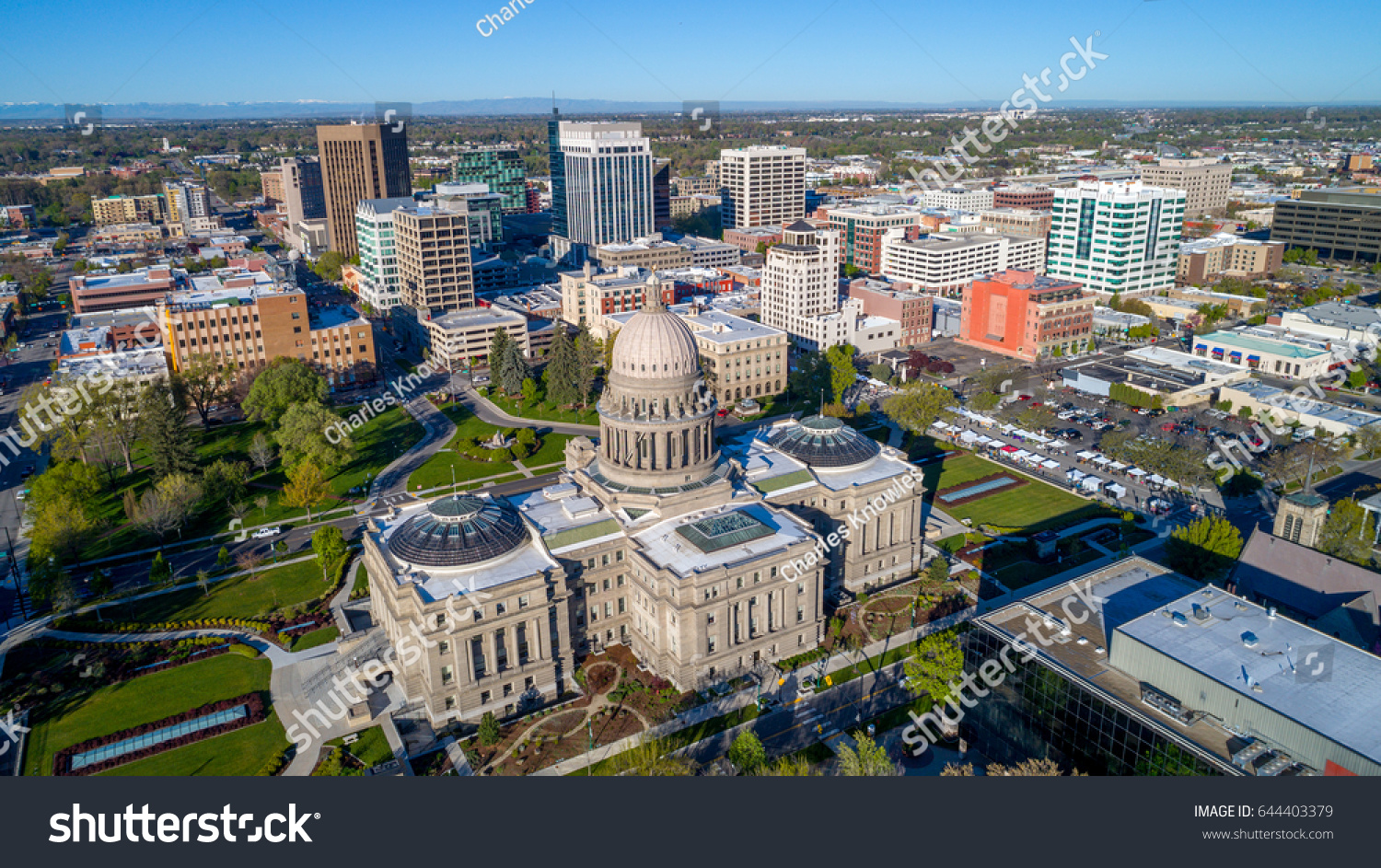 Aerial Boise Idaho Skyline Spring Stock Photo 644403379 | Shutterstock