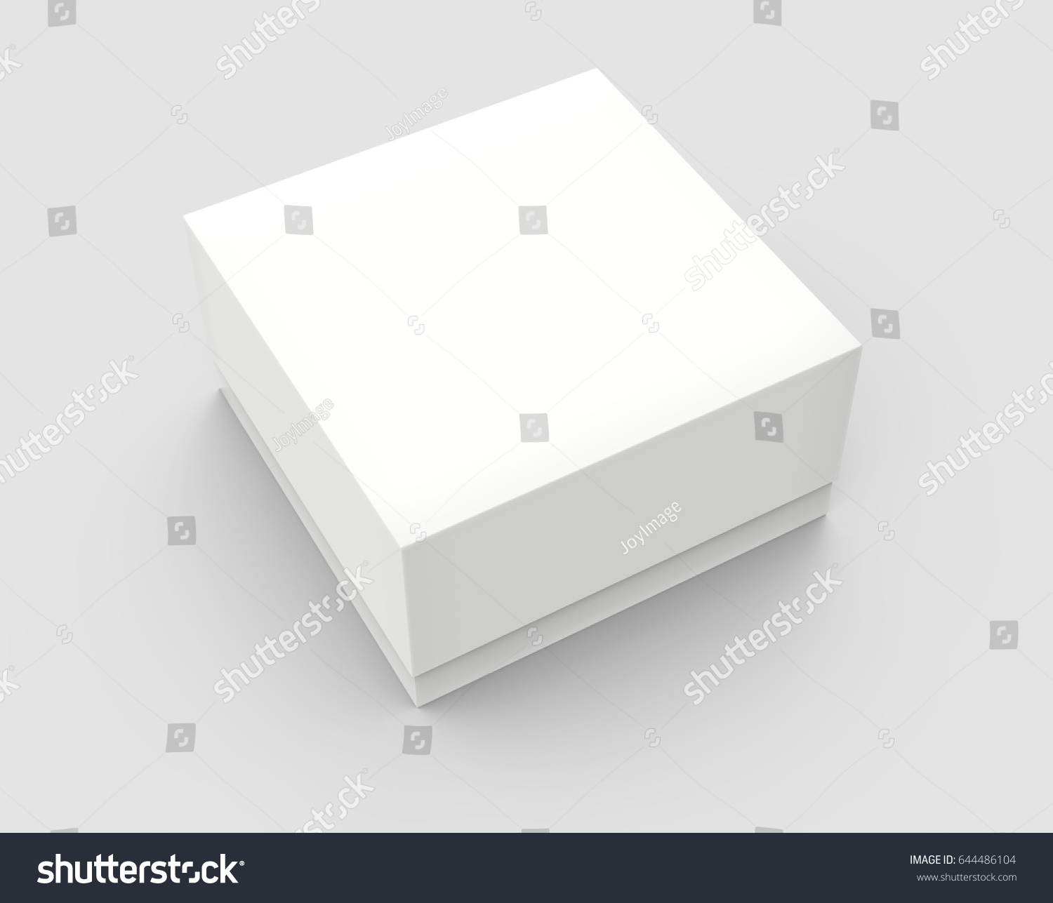 White 3d Rendering Tilt Blank Box Stock Illustration 644486104 ...