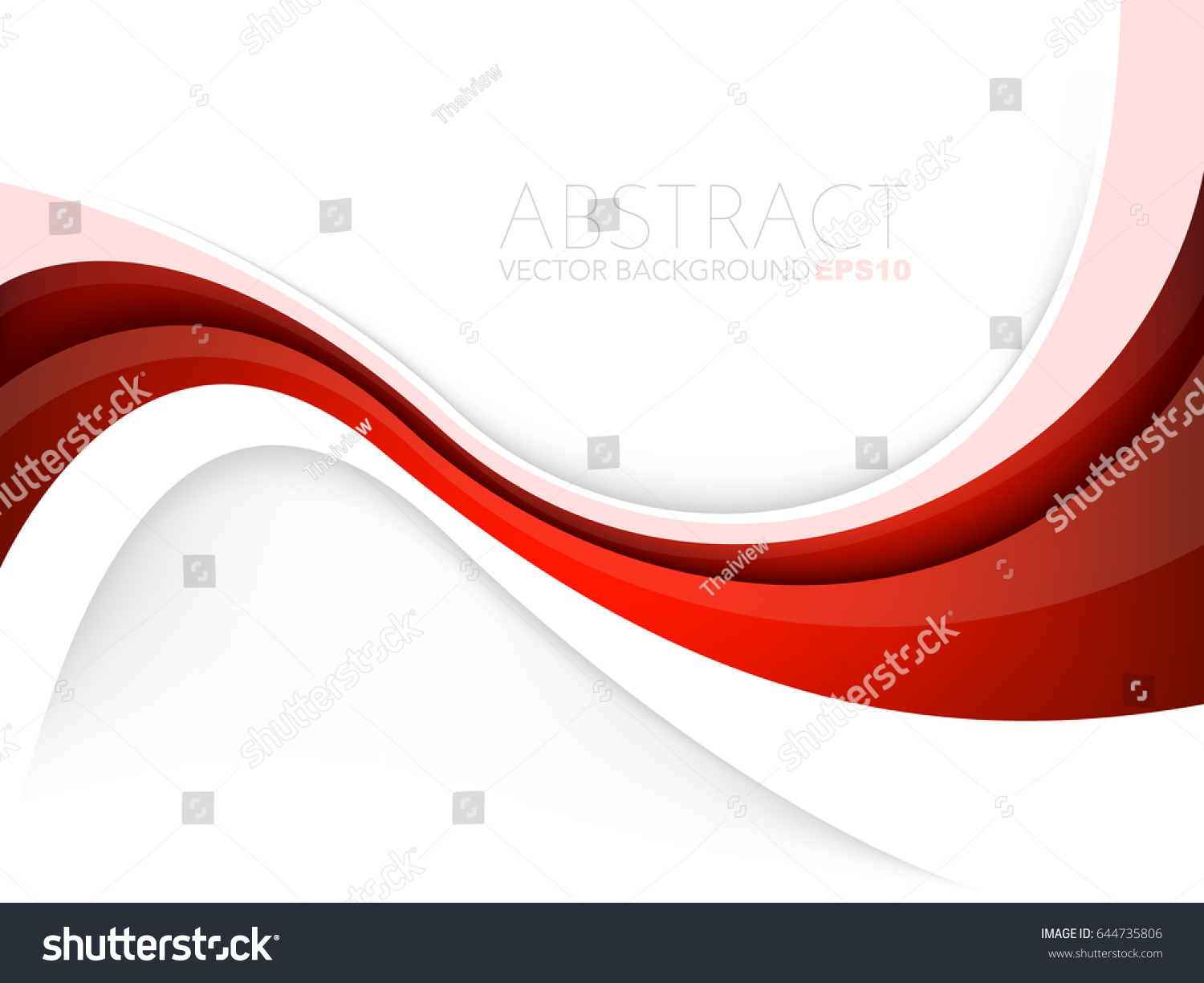 Red Curve Line Background Gradient Color Stock Vector (Royalty Free ...