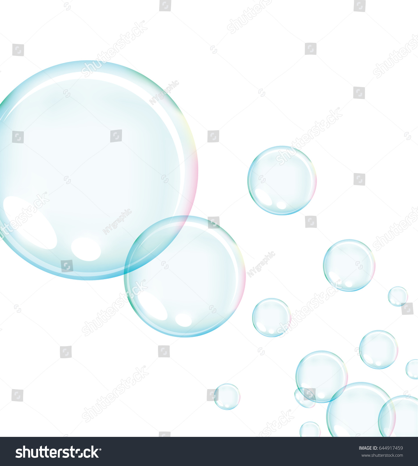 Vector Soap Bubble Background Stock Vector (Royalty Free) 644917459 ...