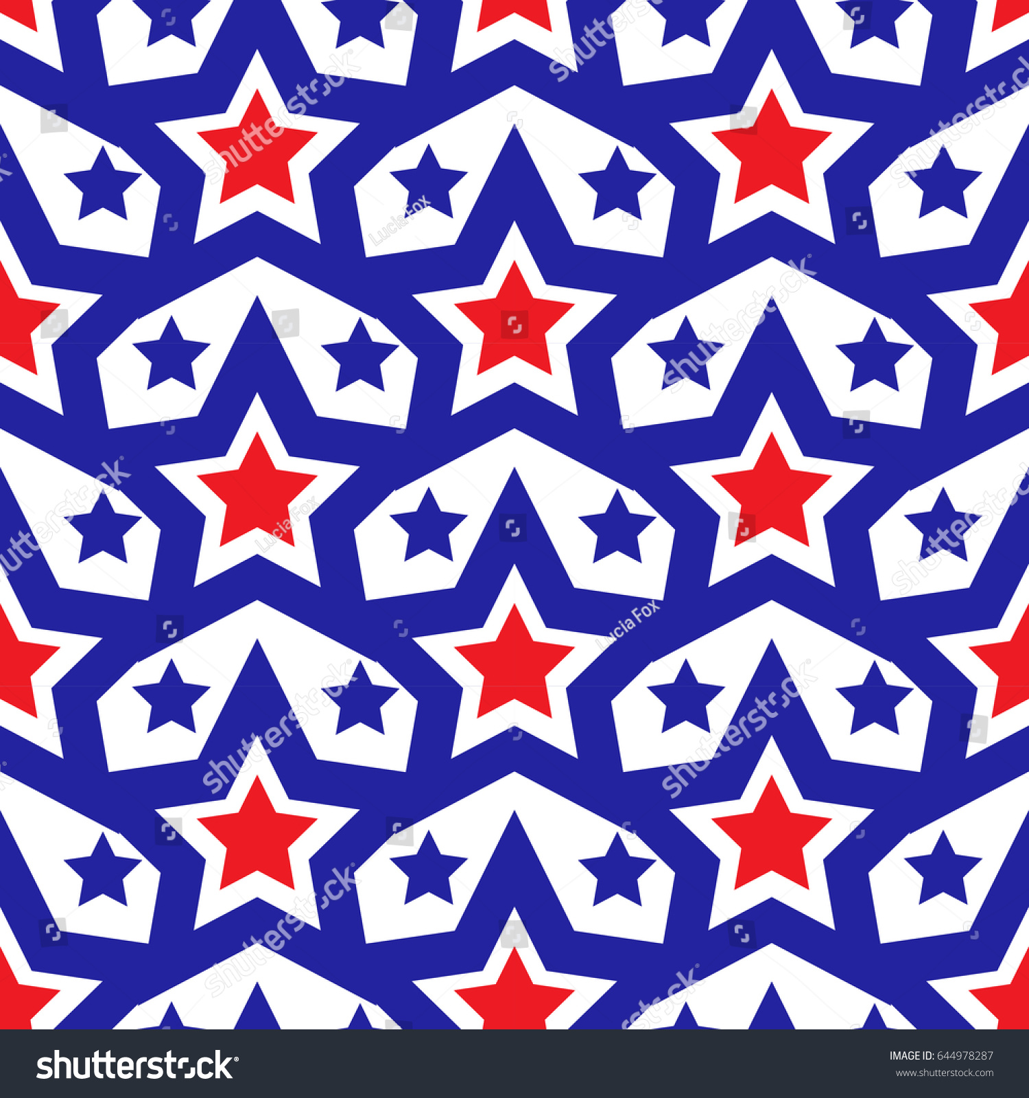 American Usa Flag Seamless Patterns Independence Stock Vector (Royalty ...