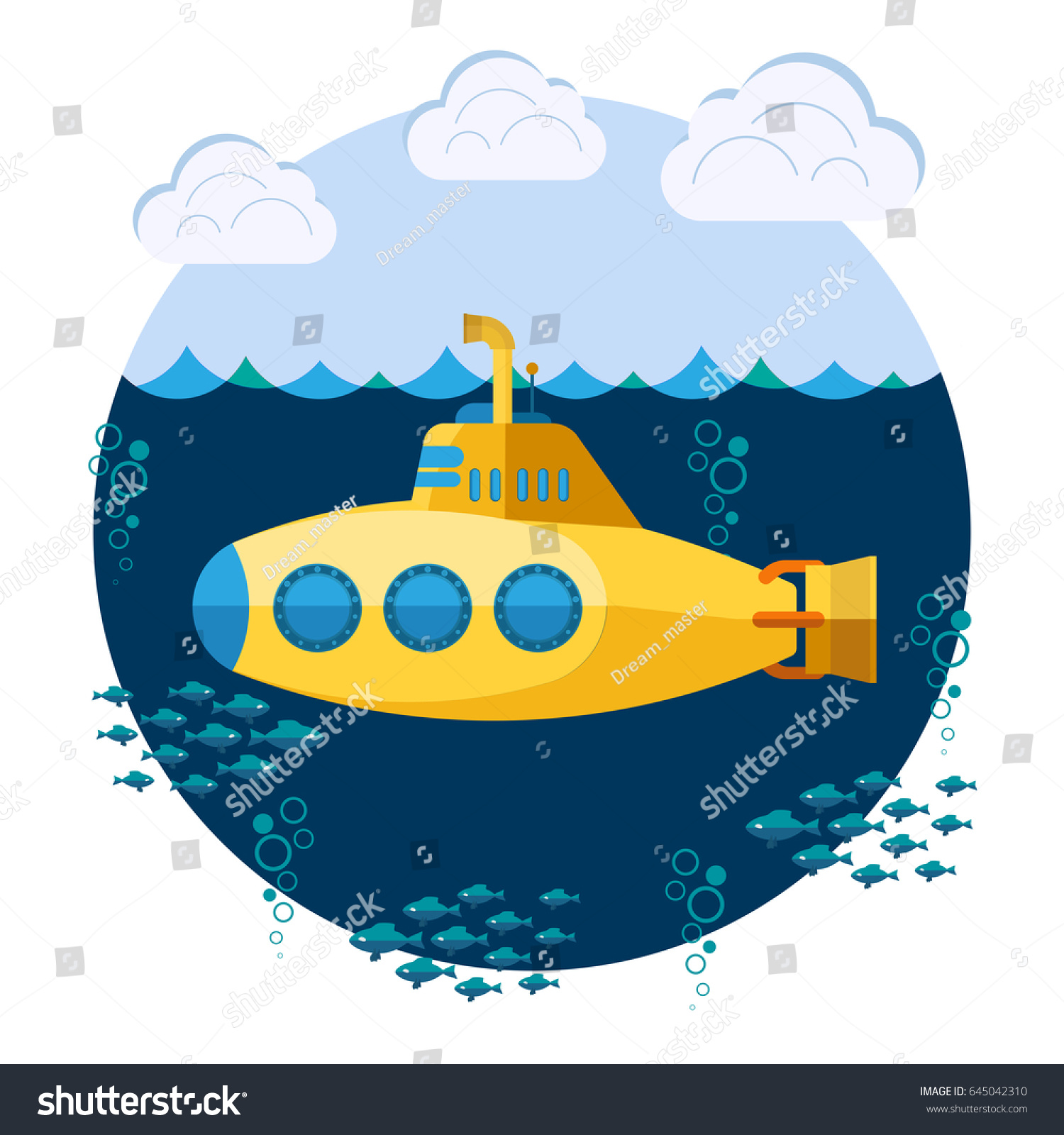 Подводная лодка стикер