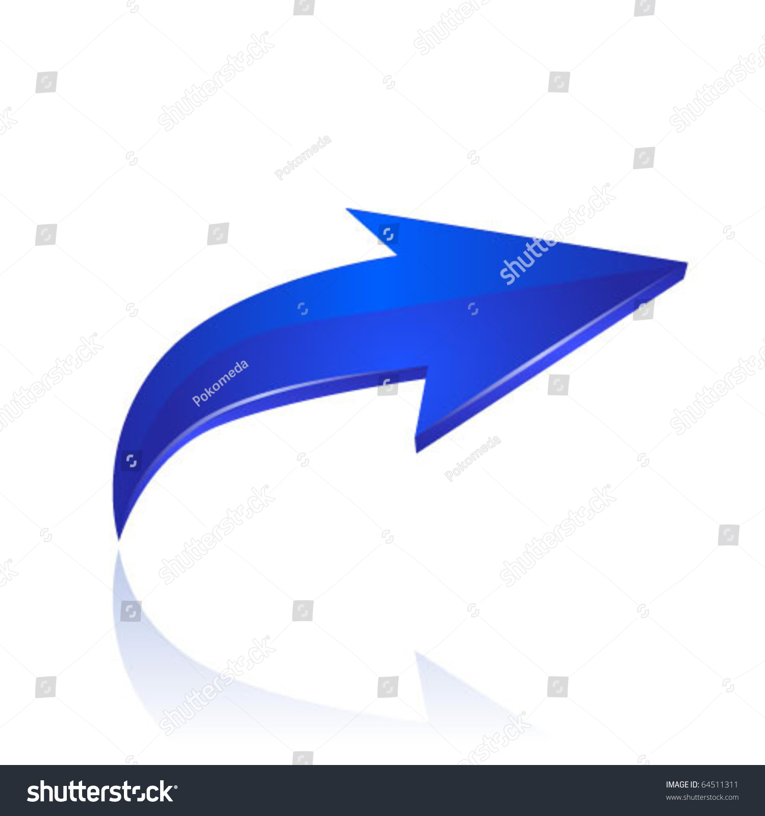 Blue Arrow Vector Stock Vector Royalty Free 64511311 Shutterstock 2186