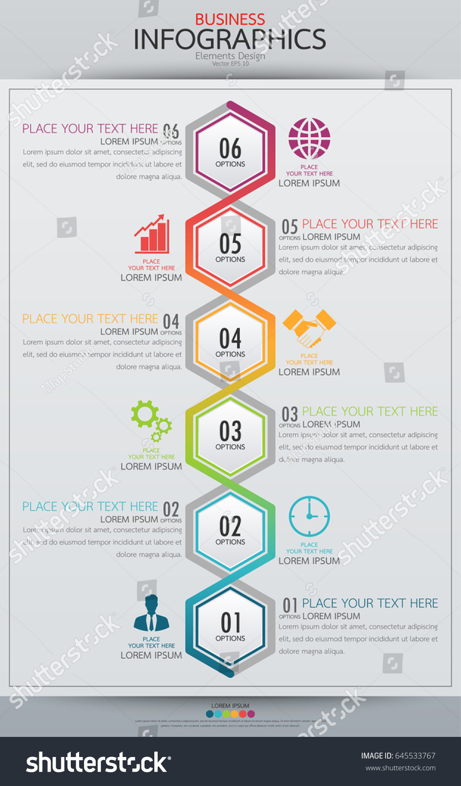 Infographic Business Vertical Timeline Process Chart Stock Vector ...