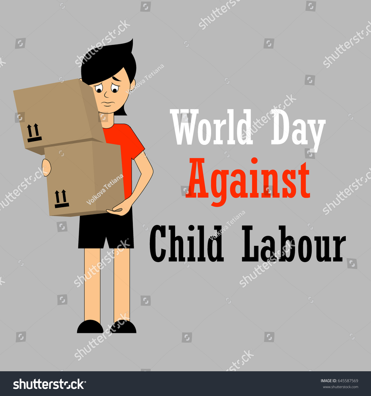 World Day Against Child Labour Vector Stock Vector (Royalty Free ...