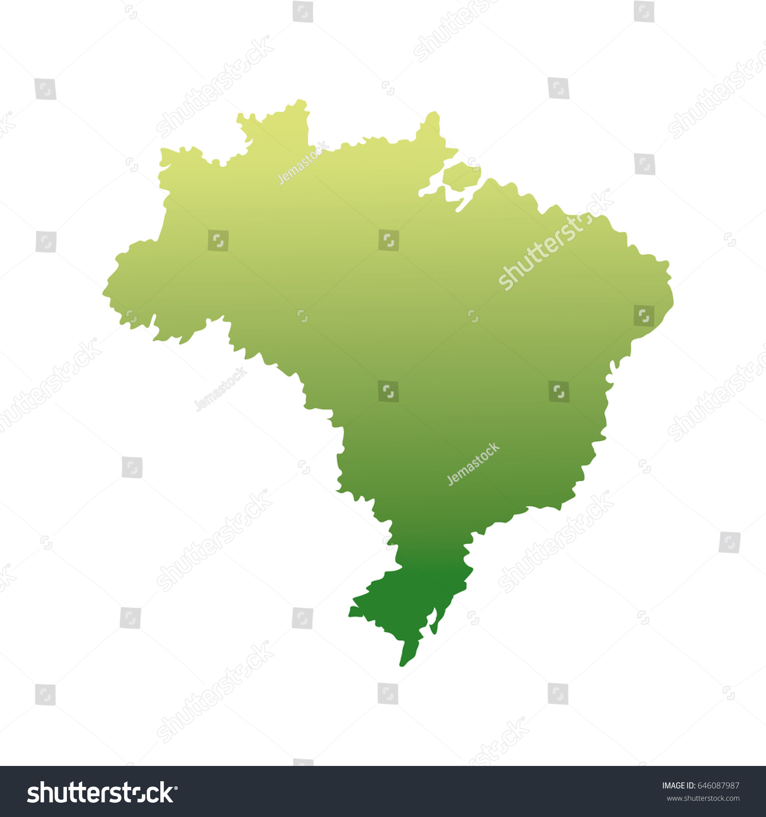 Map Brazil Landmark Geography Image Stock Vector Royalty Free