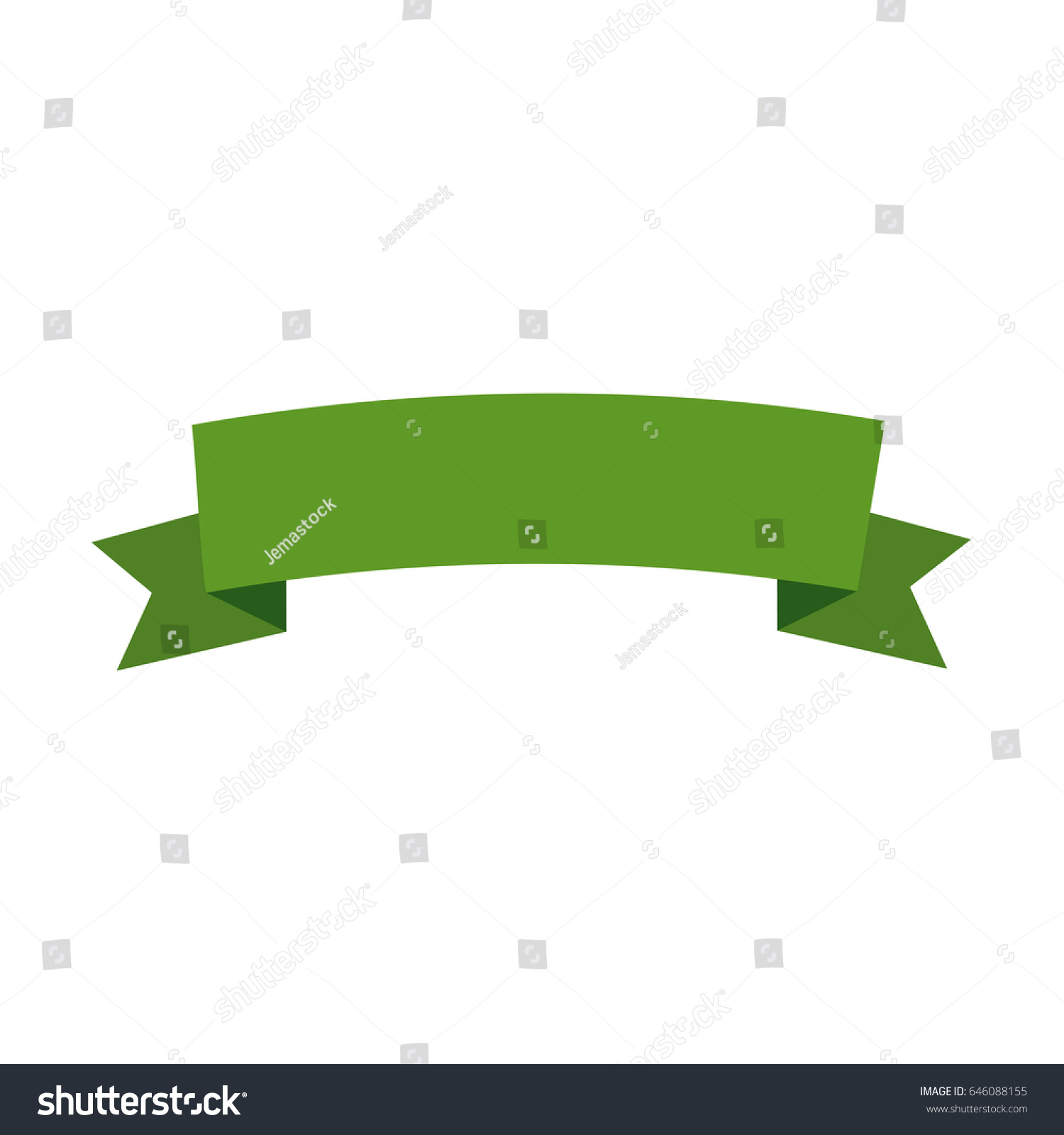 Green Banner Ribbon Decoration Image Stock Vector (Royalty Free