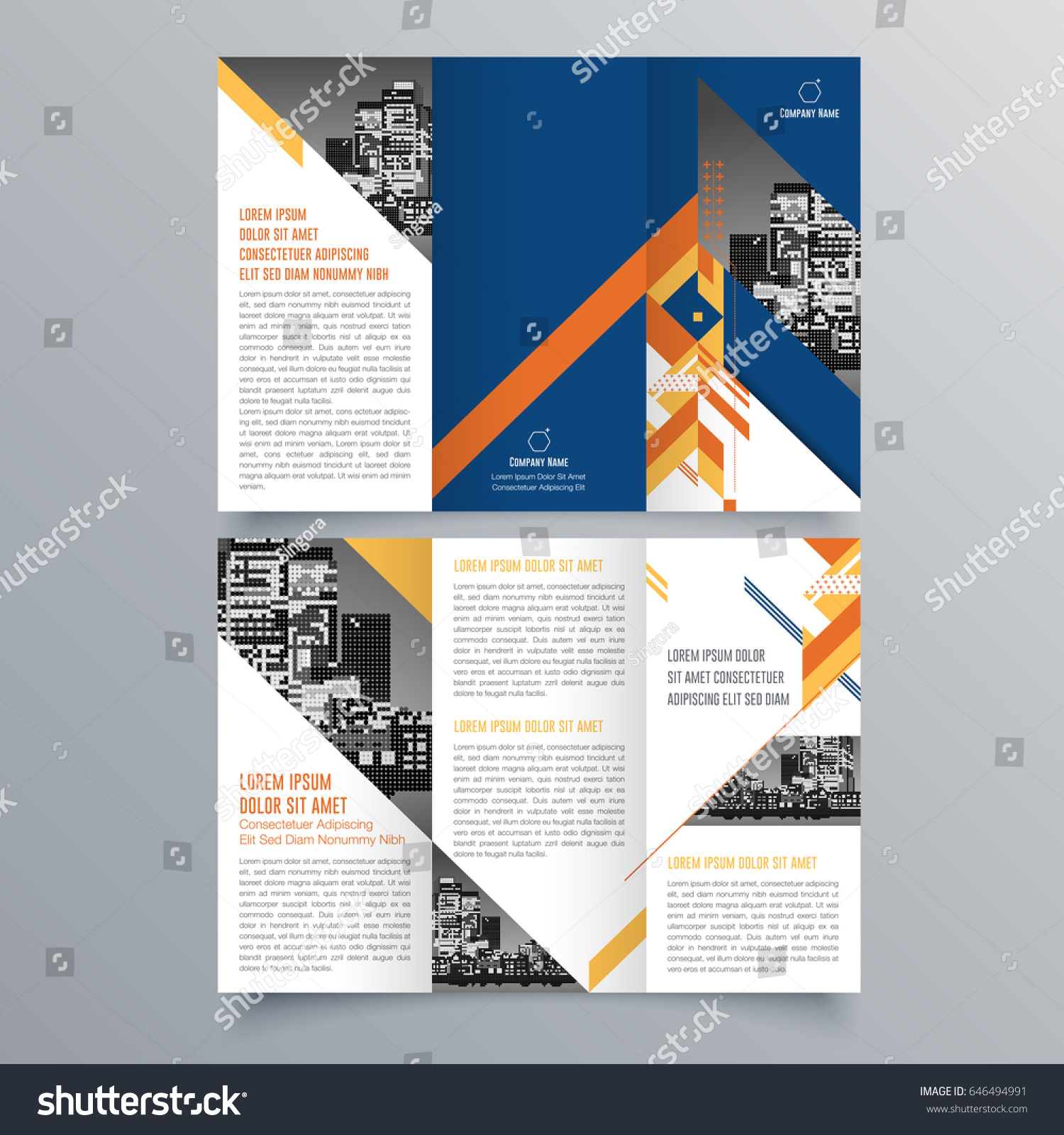 Brochure Design Brochure Template Creative Trifold Stock Vector ...