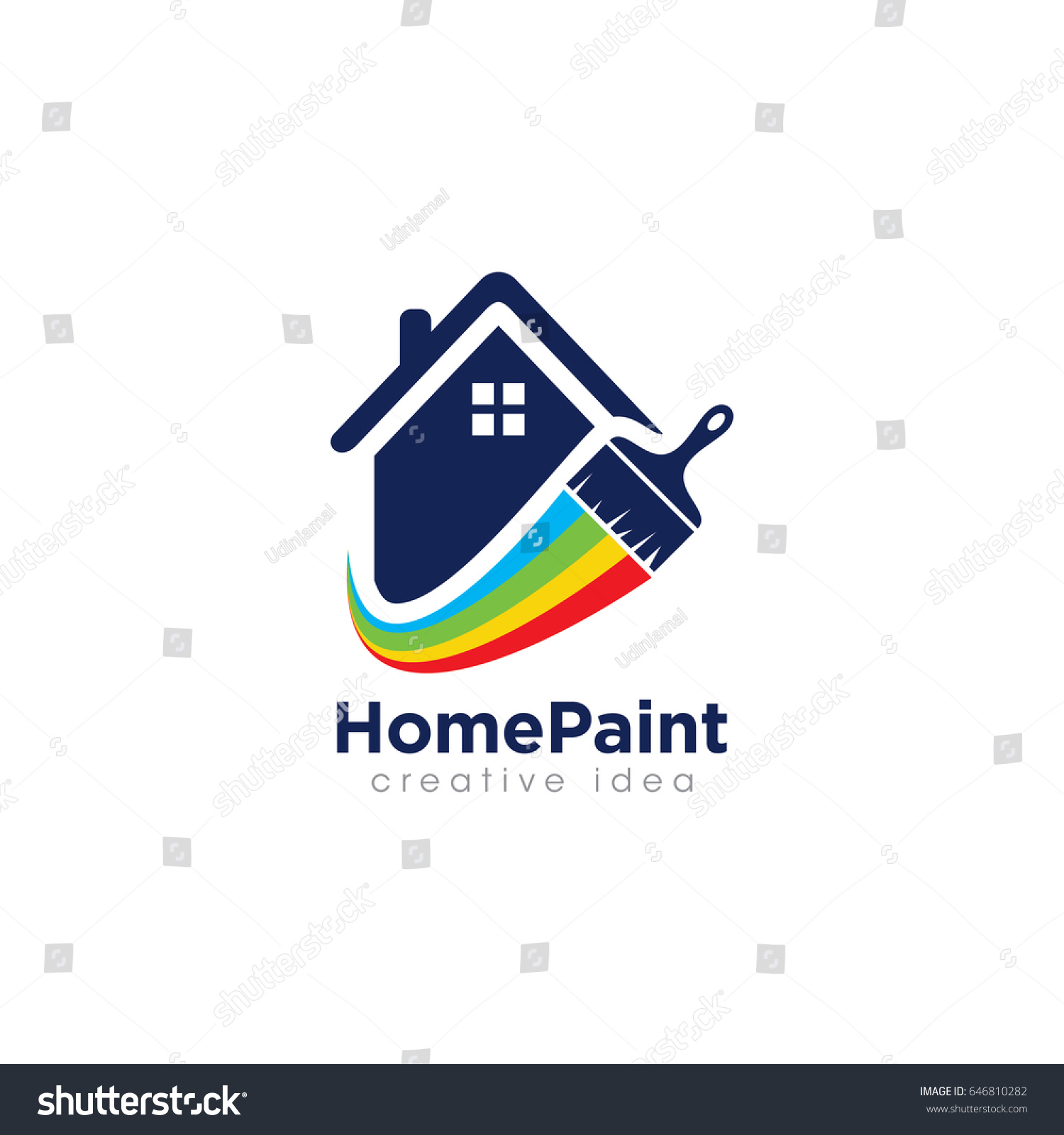 Creative Home Paint Concept Logo Design Stock Vector (Royalty Free ...