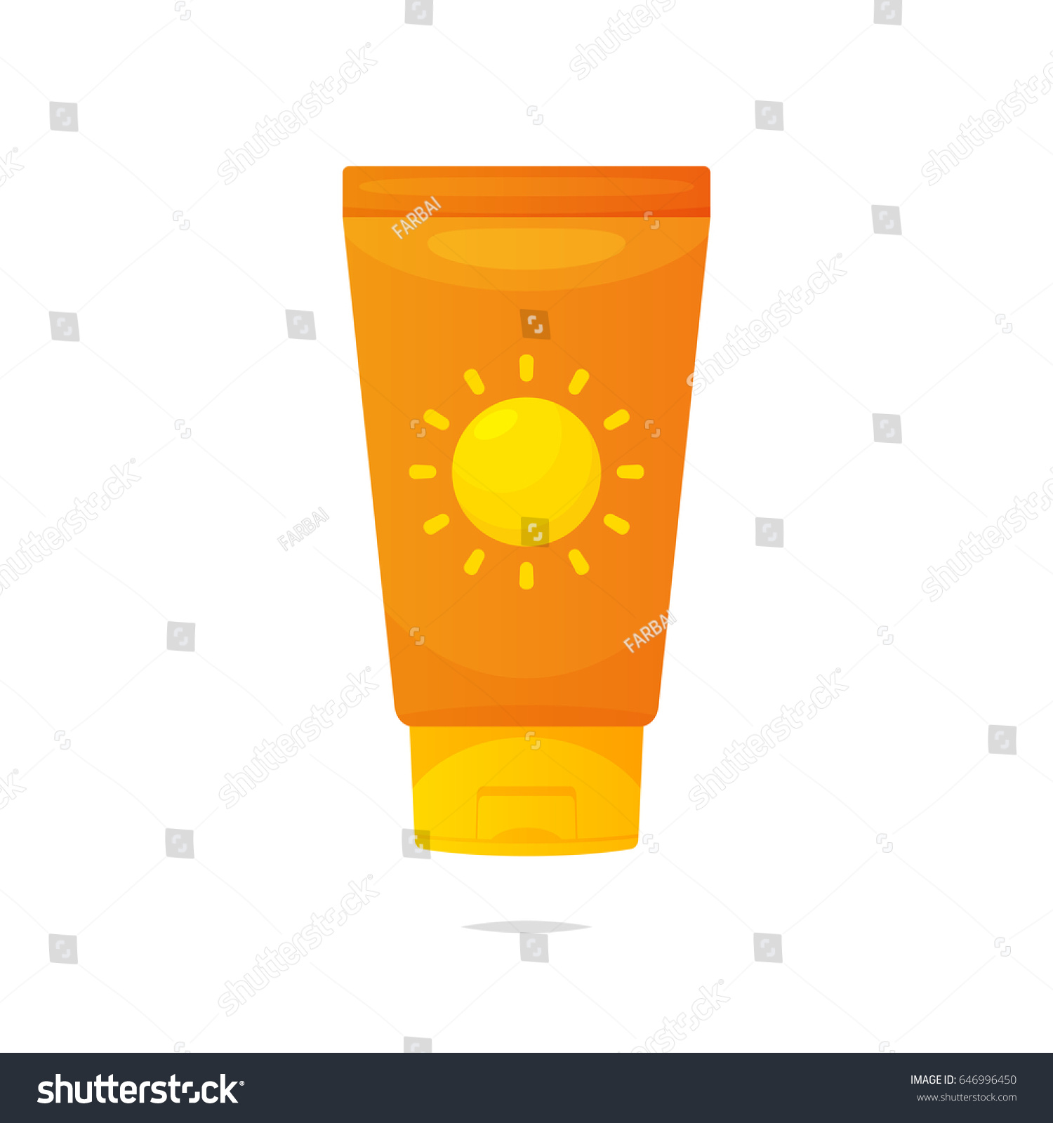 Sunscreen Lotion Vector Isolated Illustration Stock Vector (Royalty ...