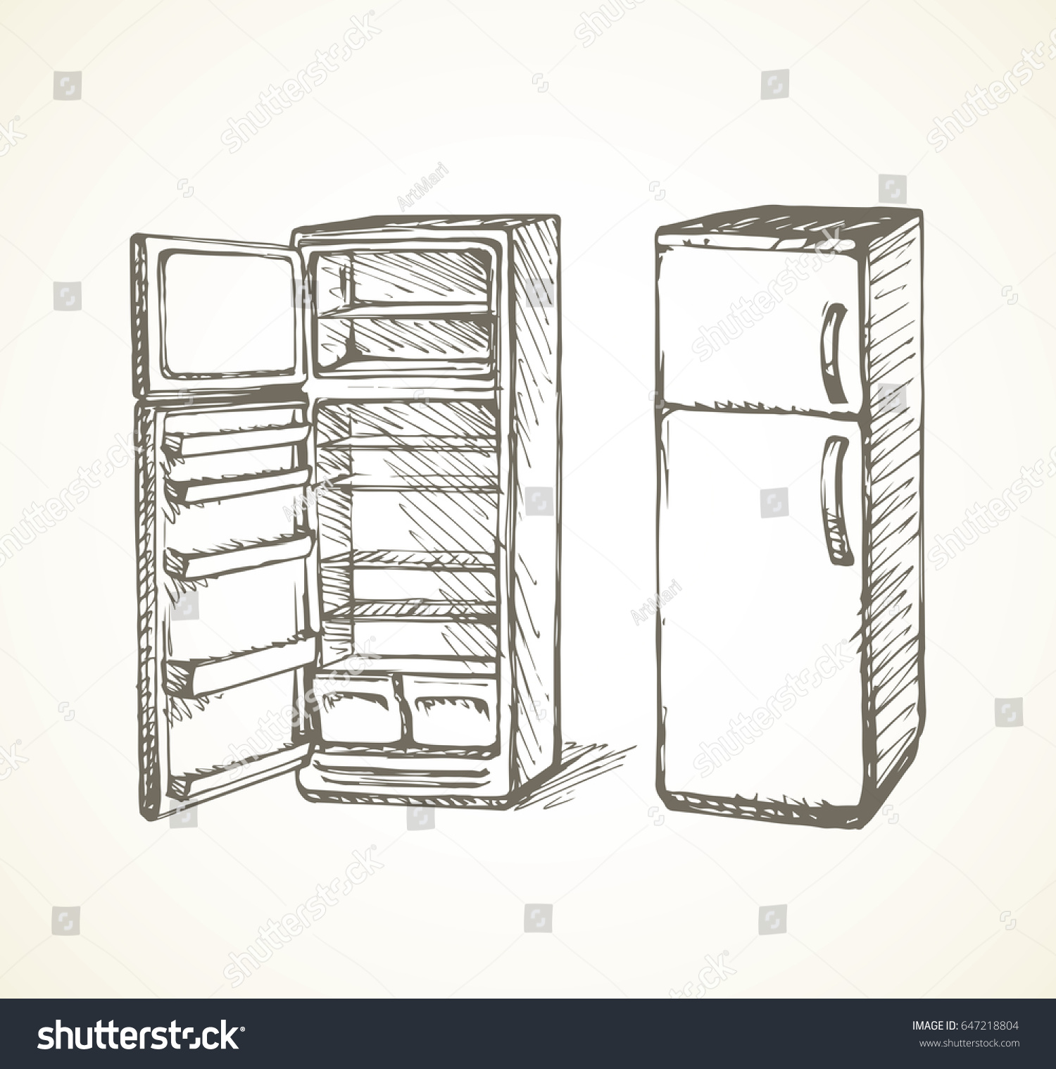 Схематичное изображение холодильника