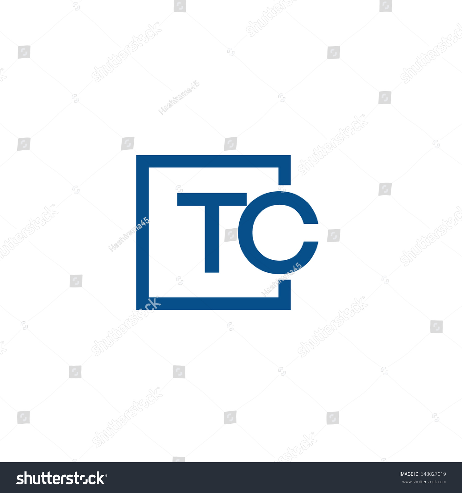 Simple Blue Tc Initial Logo Designs Stock Vector (Royalty Free ...