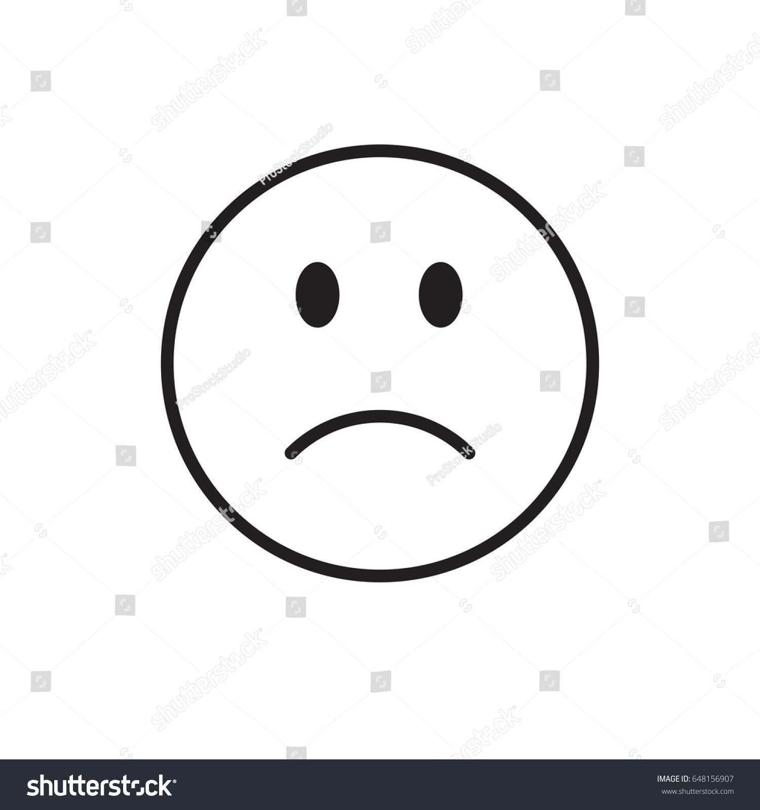 Cartoon Face Sad Negative People Emotion Stock Vector Royalty Free 648156907 Shutterstock 9784