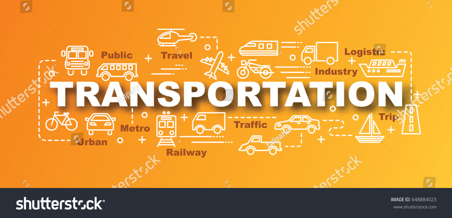 Transportation Vector Trendy Banner Design Concept Stock Vector ...