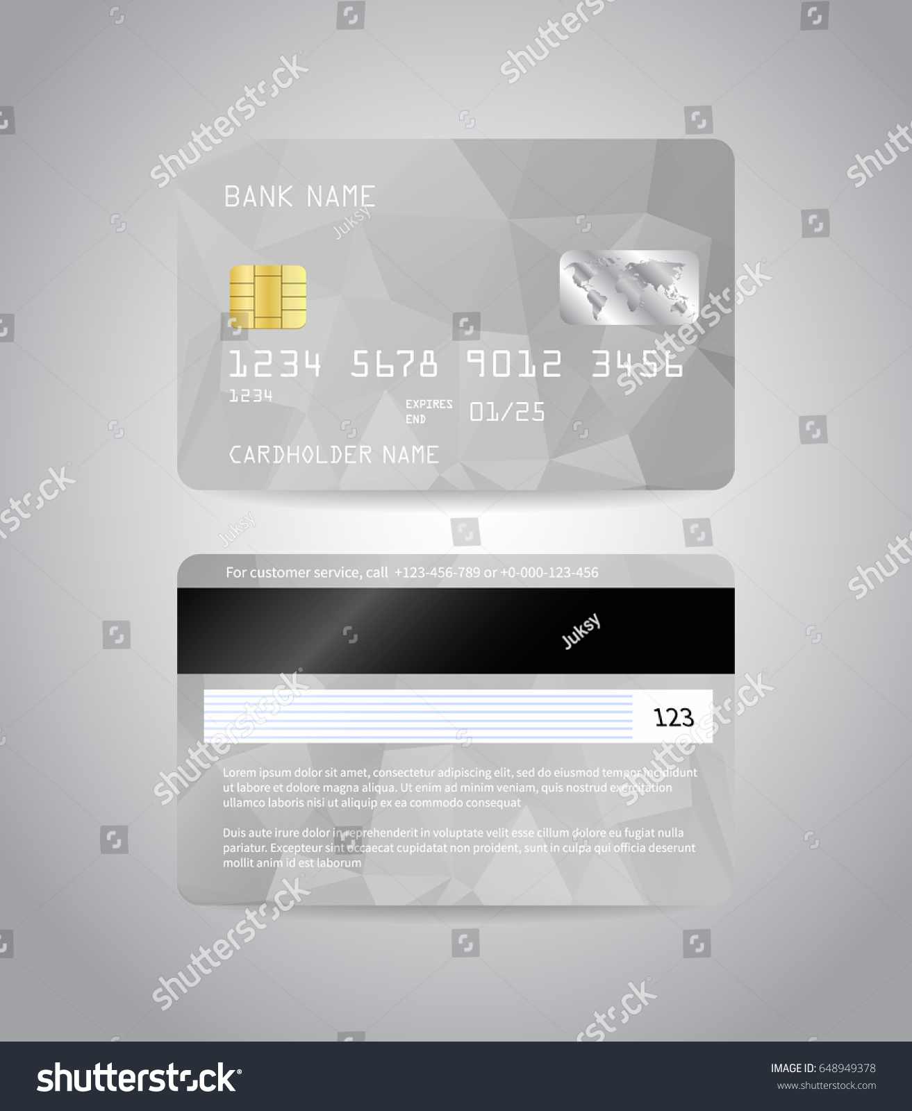 Realistic Detailed Credit Cards Set Colorful Stock Vector (Royalty Free ...